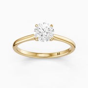 Maddie 4 Prong Round Cut Solitaire Cathedral Style Lab Grown Diamond Ring