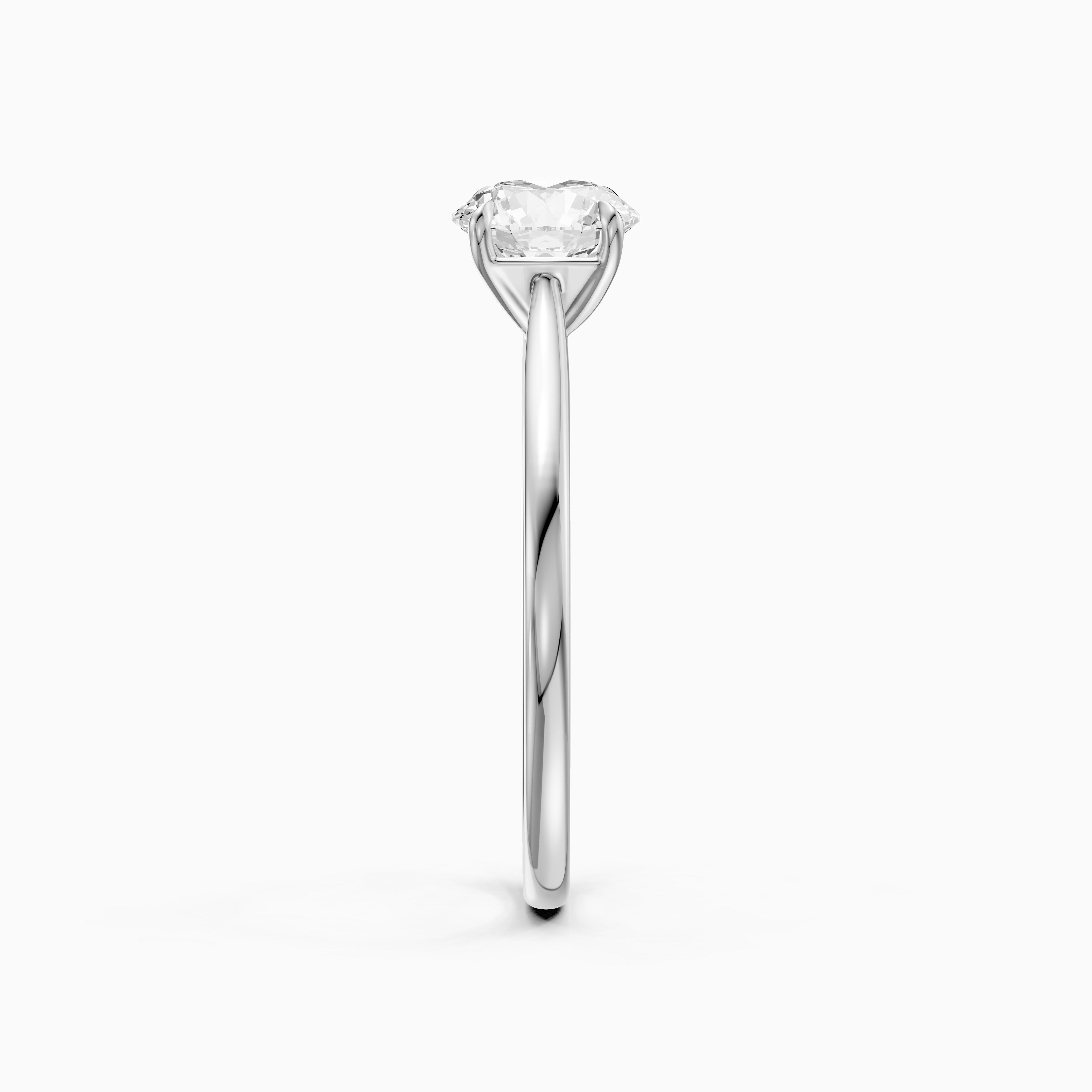 Maddie 4 Prong Round Cut Solitaire Cathedral Style Lab Grown Diamond Ring