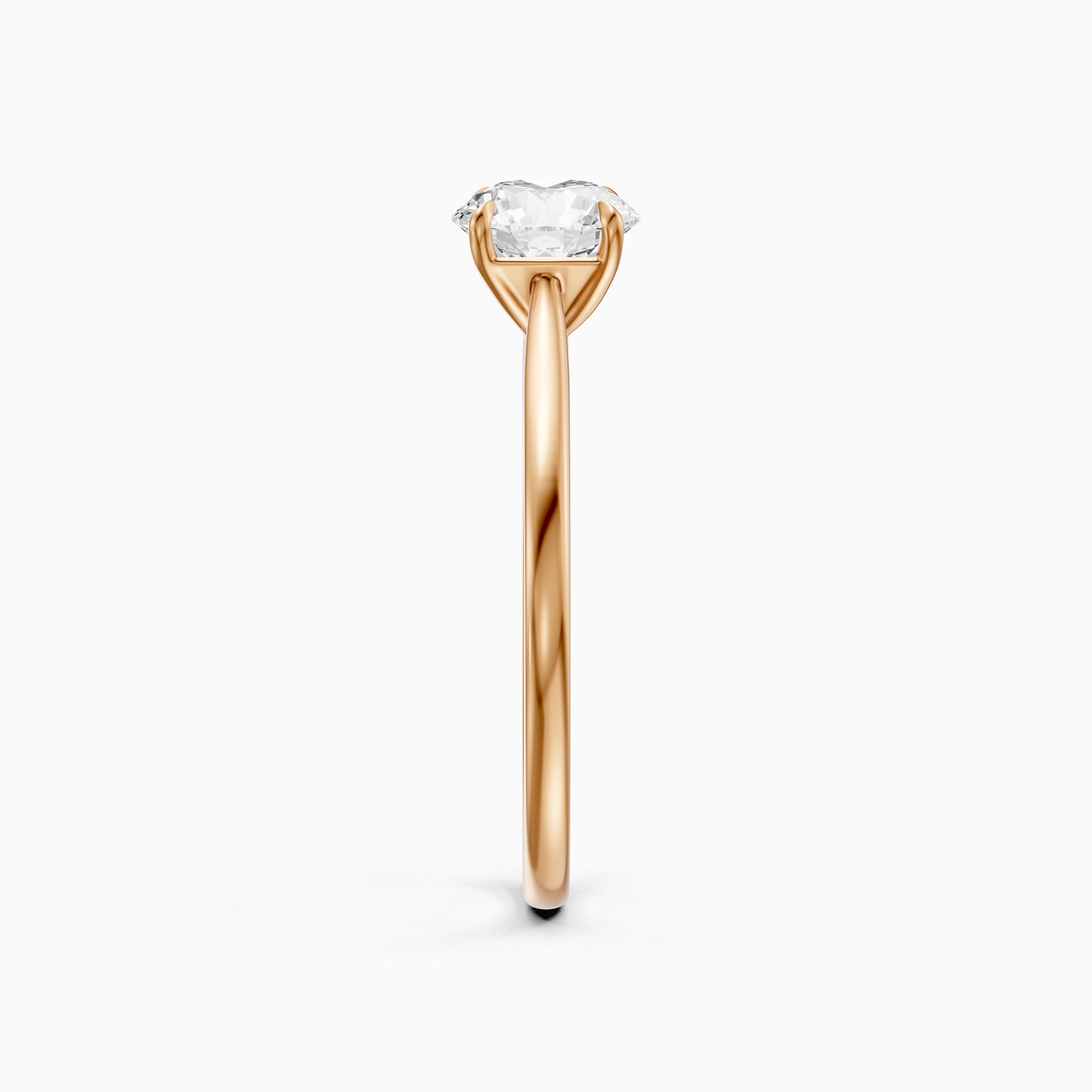 Maddie 4 Prong Round Cut Solitaire Cathedral Style Lab Grown Diamond Ring