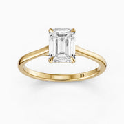 Charlay Emerald Cut Solitaire Lab Grown Diamond Engagement Ring
