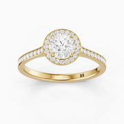 Marlie Round Cut Halo Channel Set Lab Grown Diamond Ring