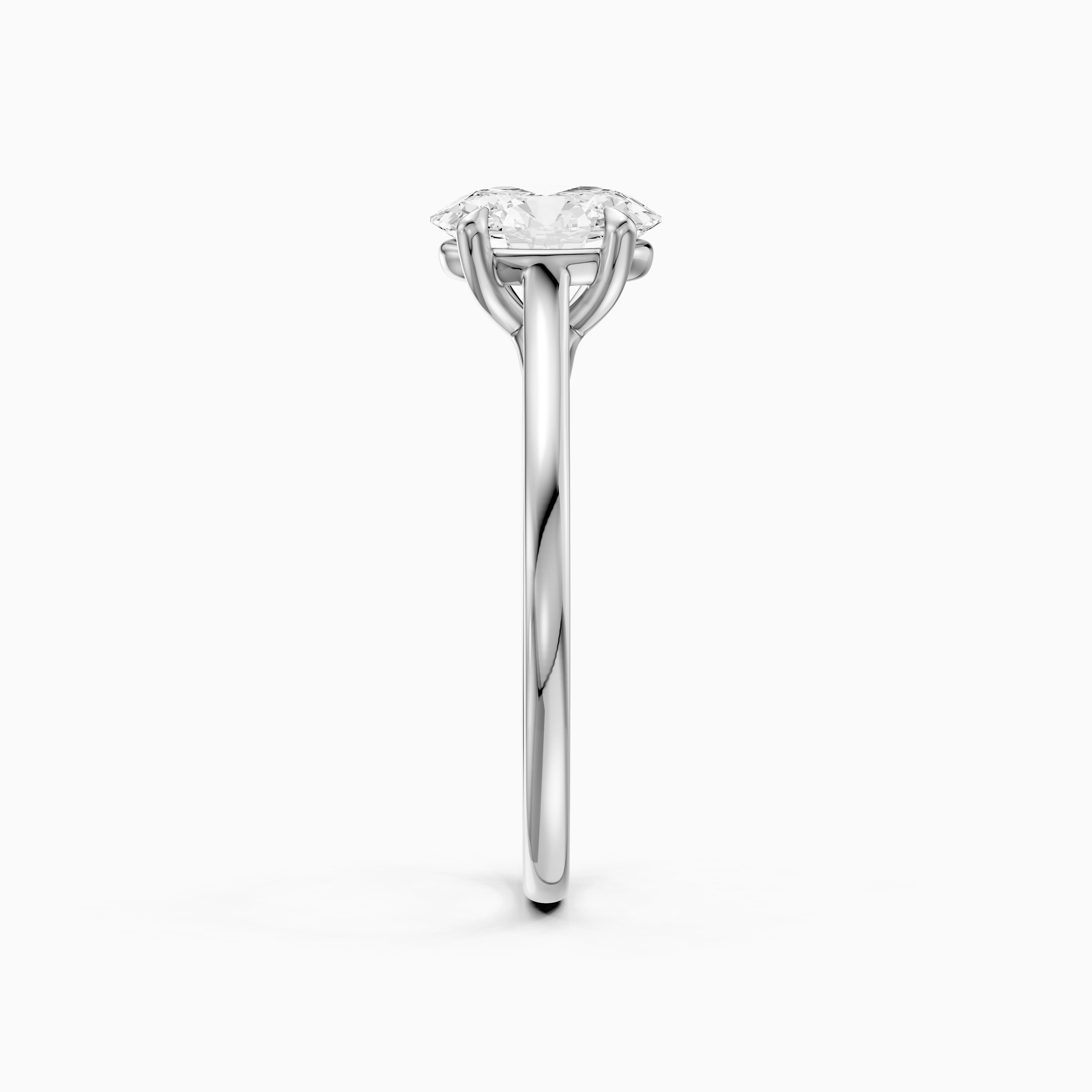 Gaga Oval Cut Solitaire Moissanite Diamond Engagement Ring