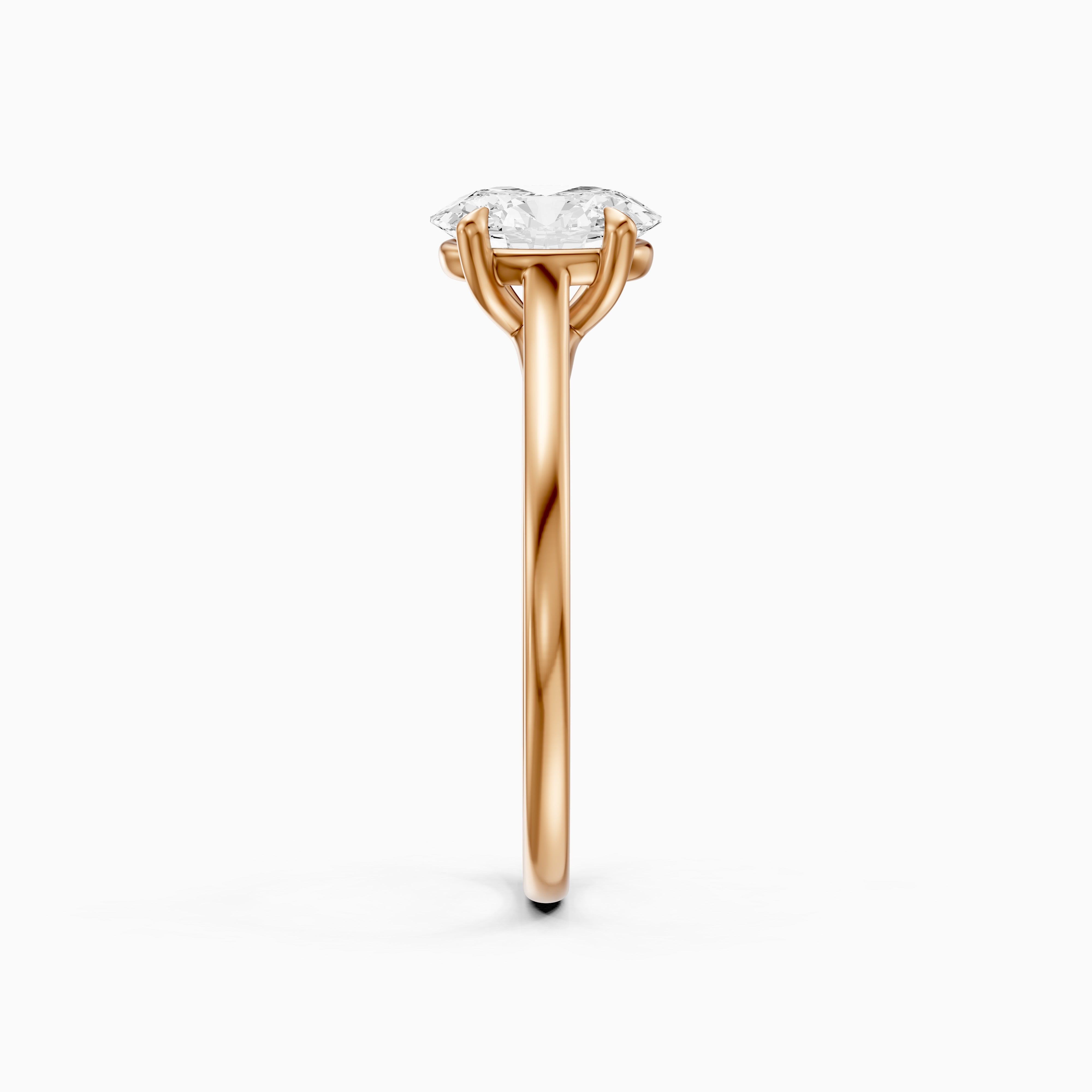 Gaga Oval Cut Solitaire Moissanite Diamond Engagement Ring