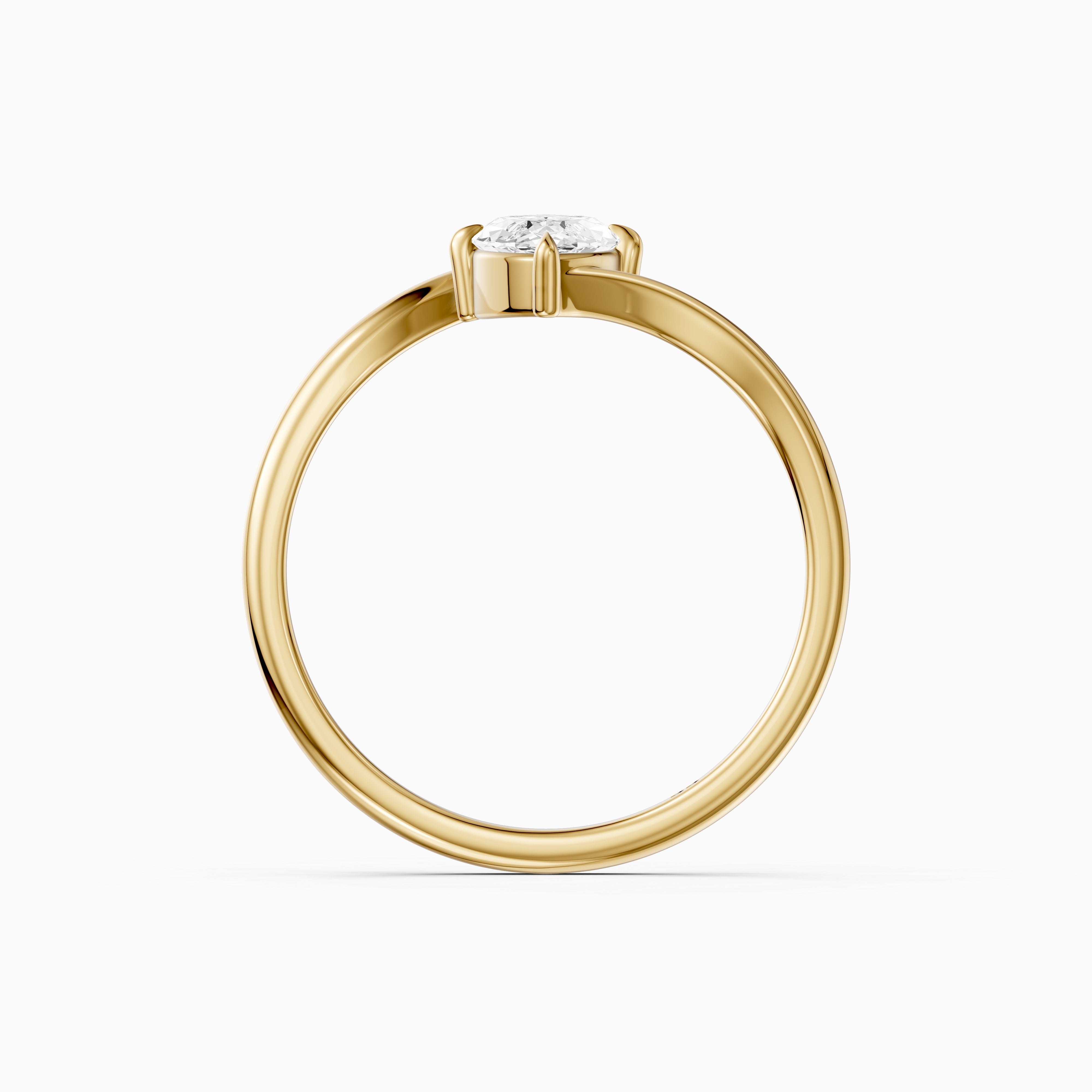 Mila Marquise Cut Solitaire Twist Shank Lab Grown Diamond Ring