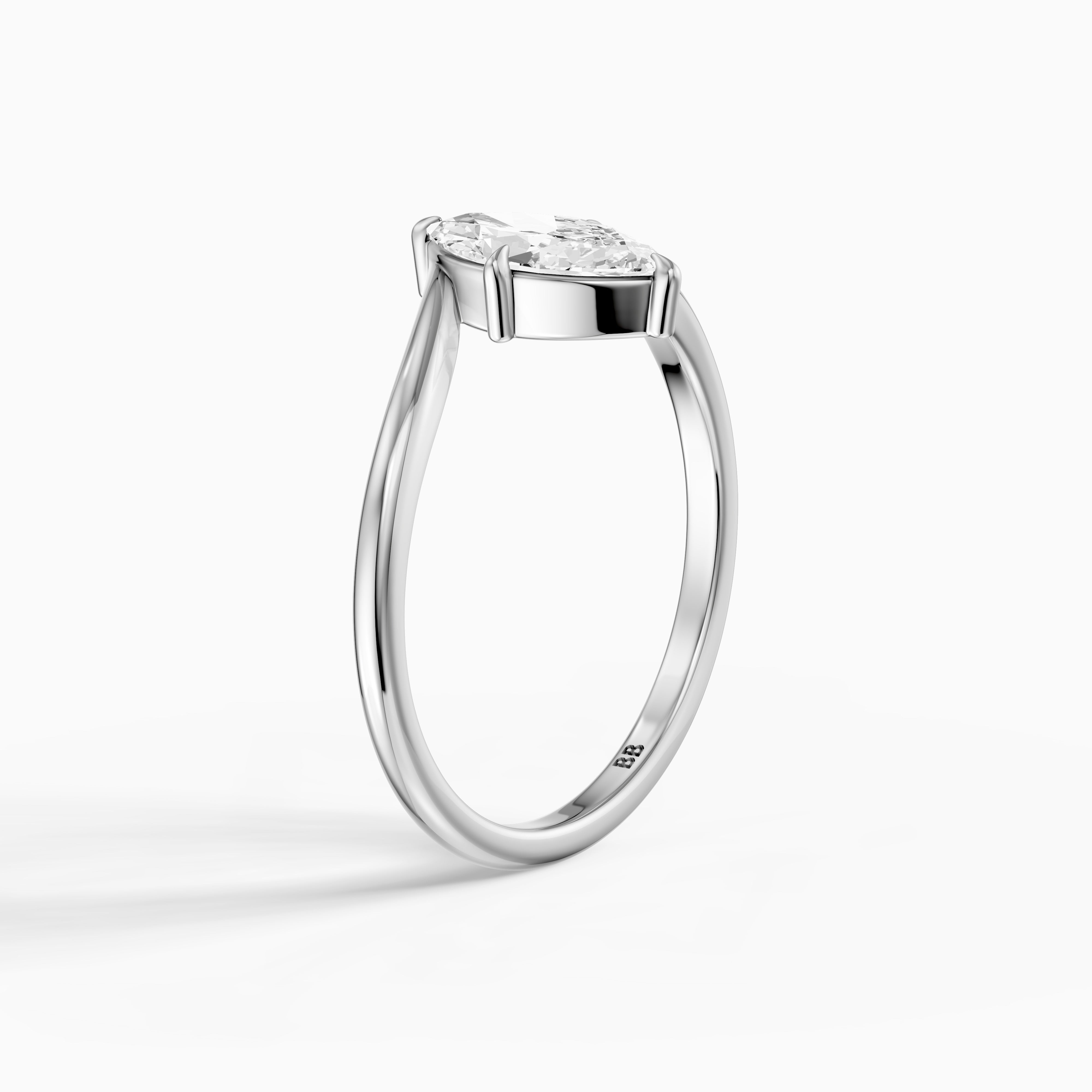 Mila Marquise Cut Solitaire Twist Shank Lab Grown Diamond Ring