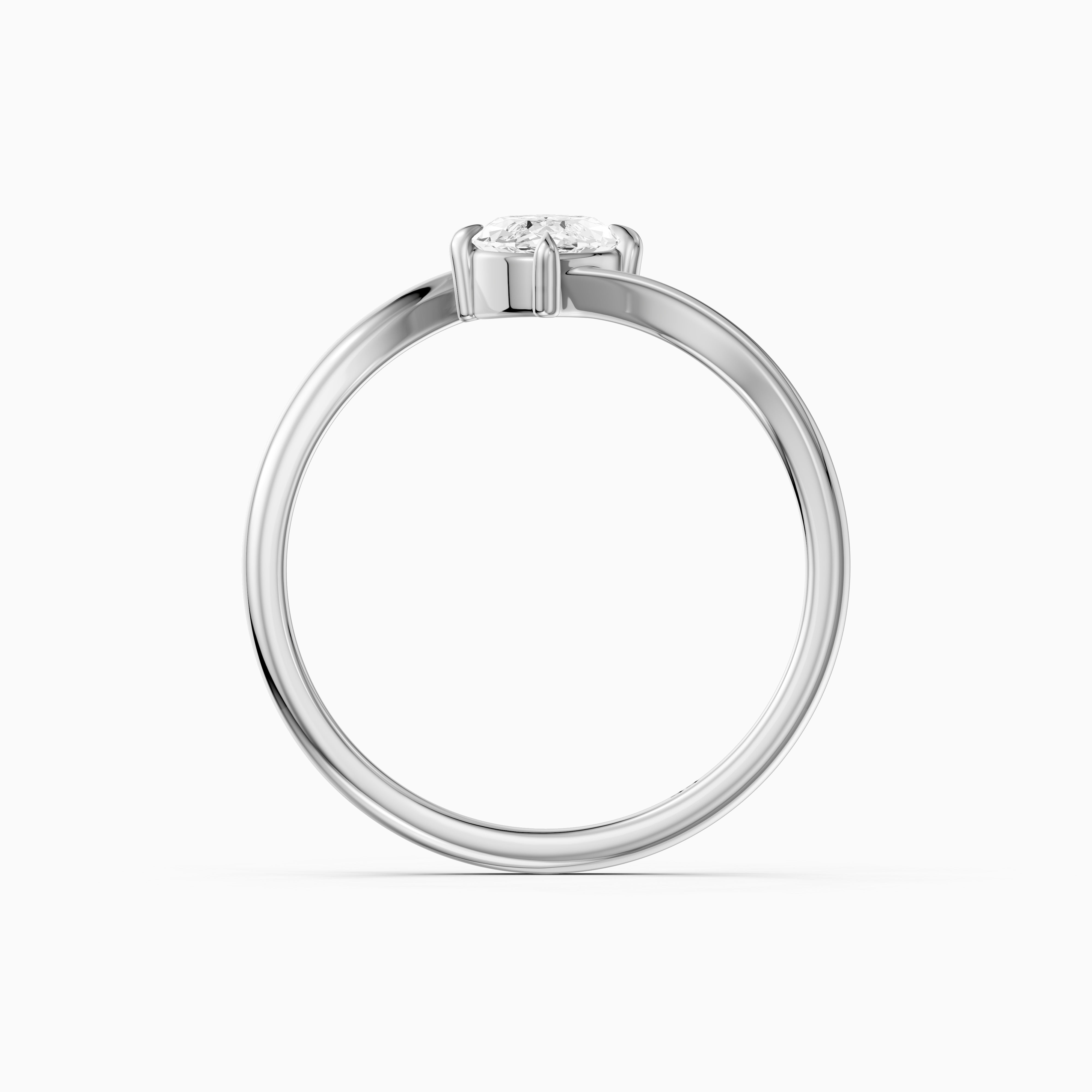 Mila Marquise Cut Solitaire Twist Shank Lab Grown Diamond Ring