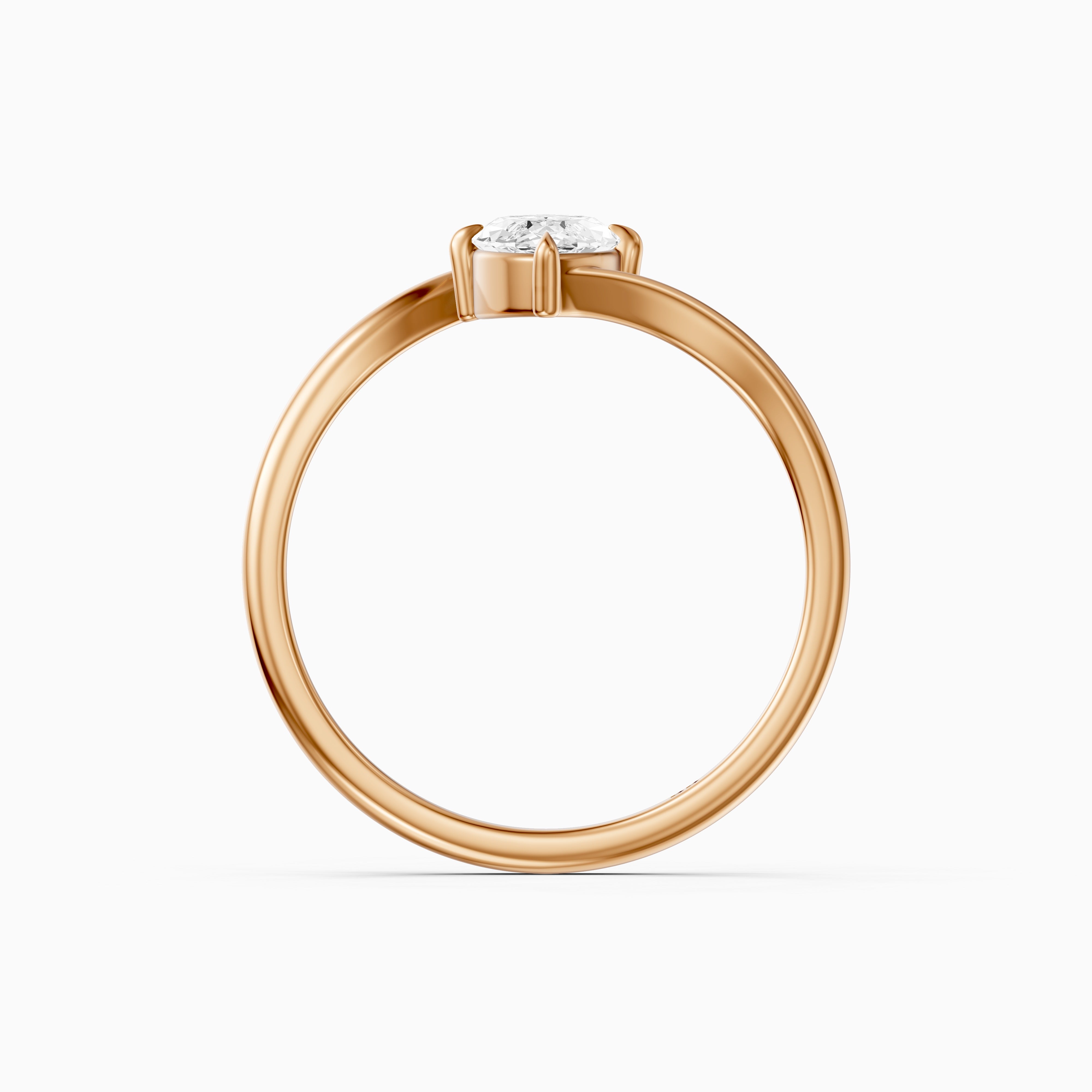Mila Marquise Cut Solitaire Twist Shank Lab Grown Diamond Ring