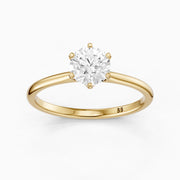 Kairah 6 Prong Round Cut Solitaire Lab Grown Diamond Ring