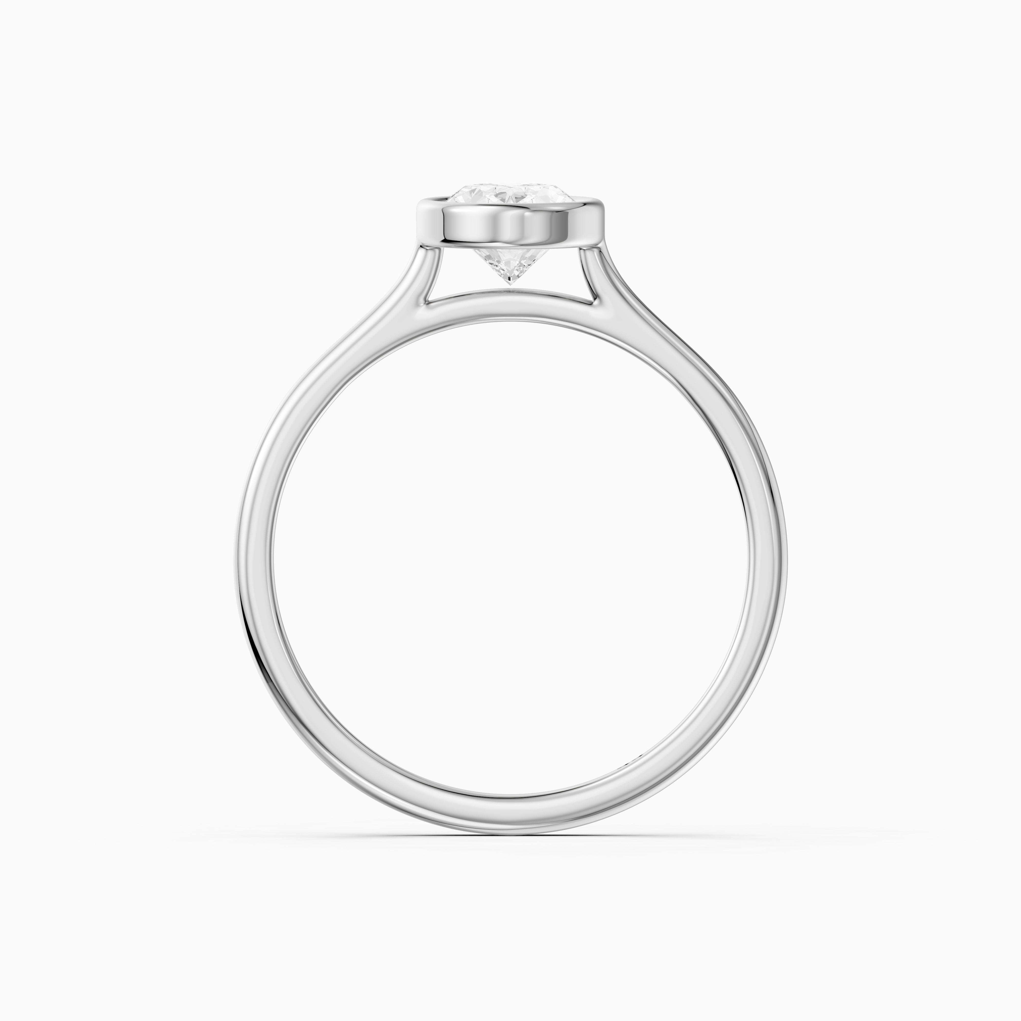 Nina Oval Cut Bezel Set Solitaire Lab Grown Diamond Ring