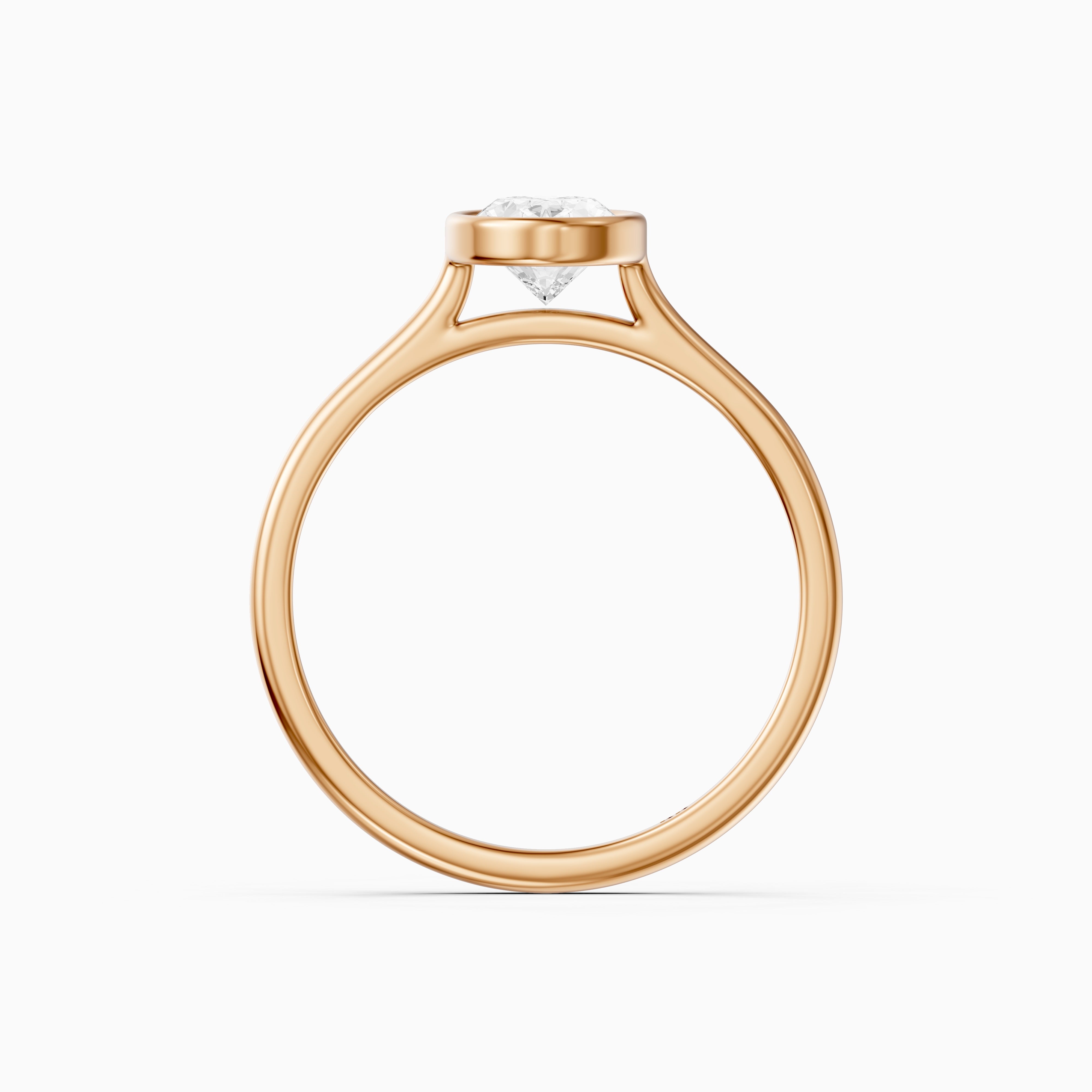 Nina Oval Cut Bezel Set Solitaire Lab Grown Diamond Ring