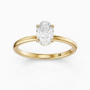 Hailey 4 Prong Oval Cut Solitaire Lab Grown Diamond Ring