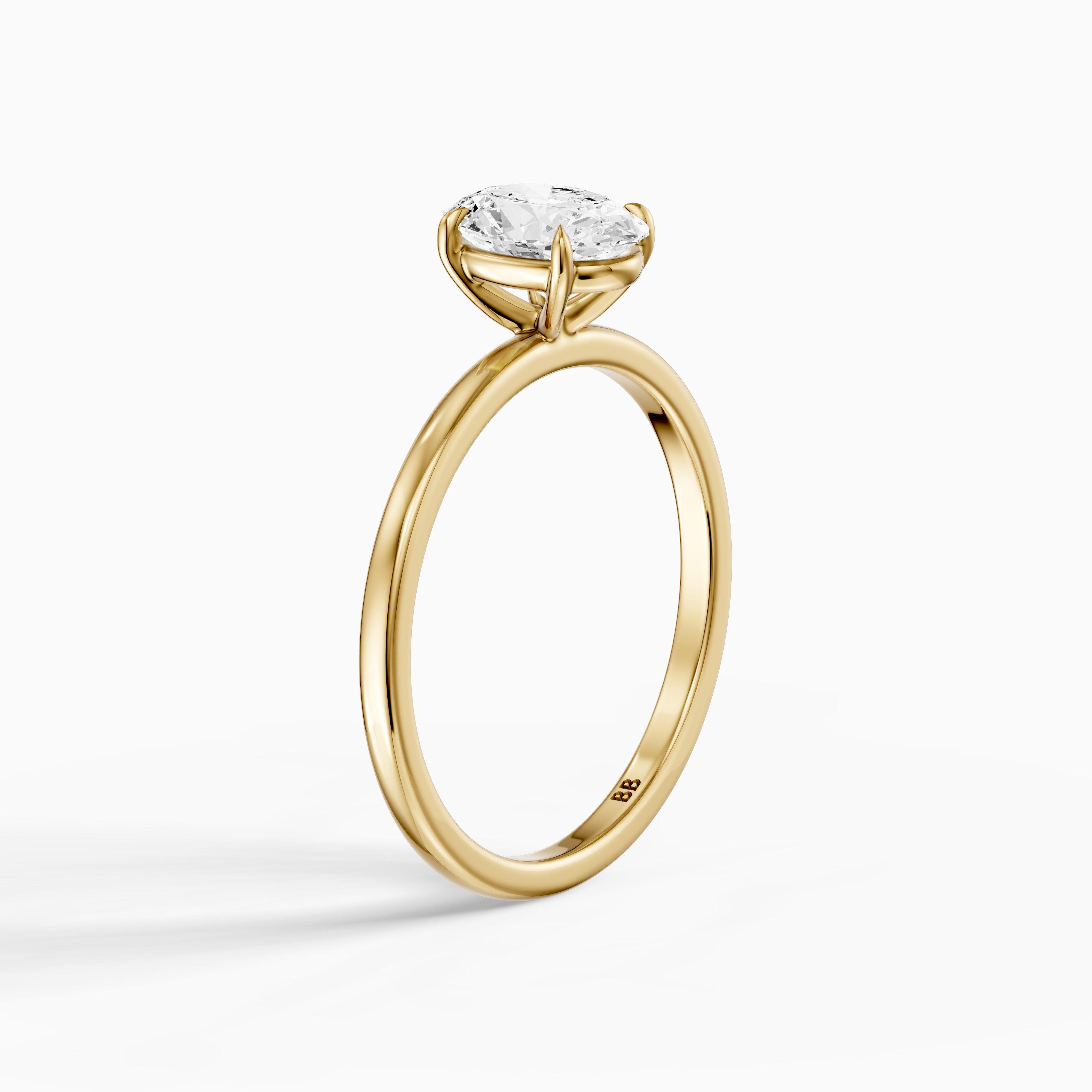 Hailey 4 Prong Oval Cut Solitaire Lab Grown Diamond Ring