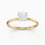 Jennah 4 Prong Round Cut Solitaire Moissanite Diamond Ring