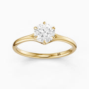 Dakota 6 Prong Round Cut Solitaire Split Shank Lab Grown Diamond Ring