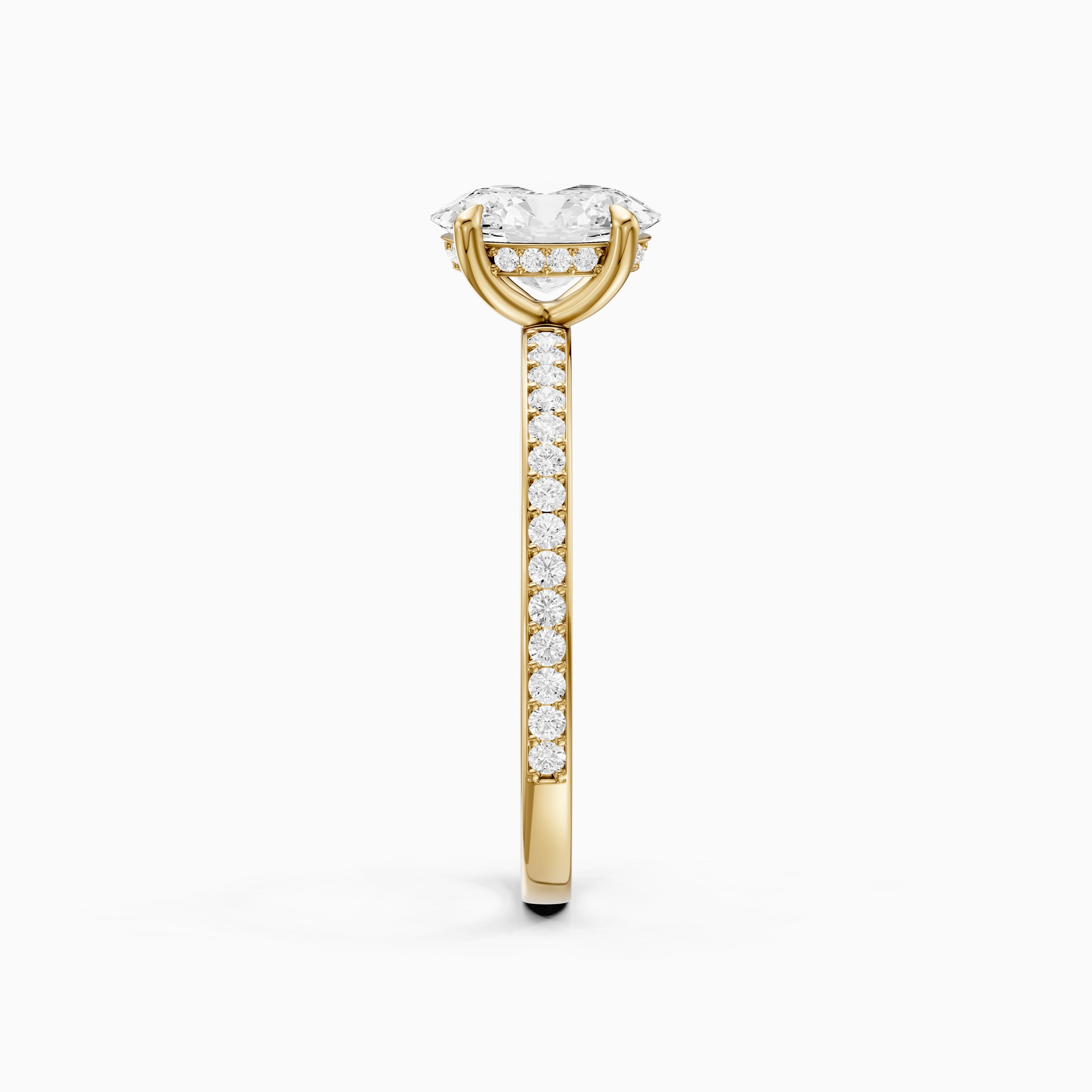 Maliya Oval Cut Hidden Halo Channel Set Lab Grown Diamond Ring