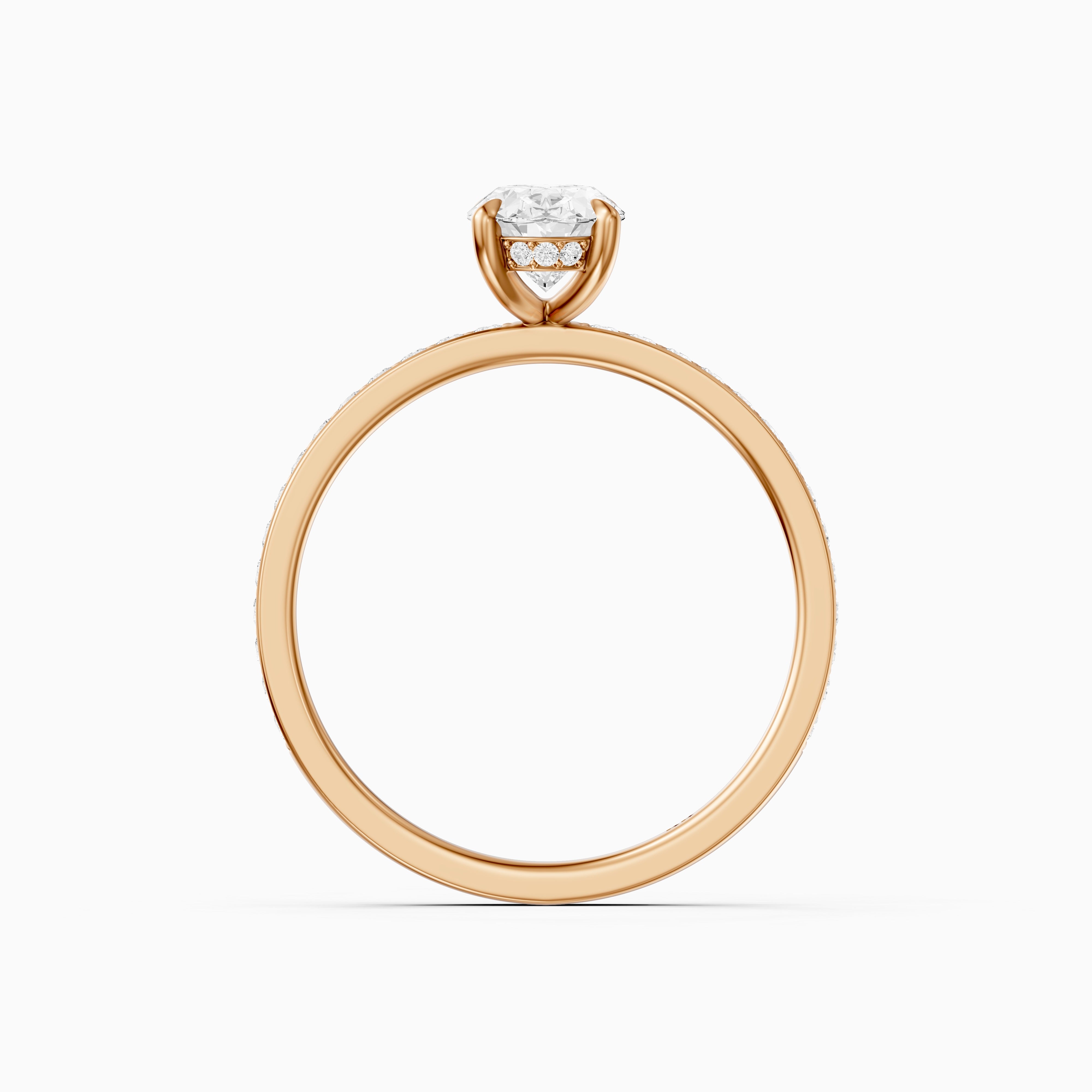 Maliya Oval Cut Hidden Halo Channel Set Lab Grown Diamond Ring