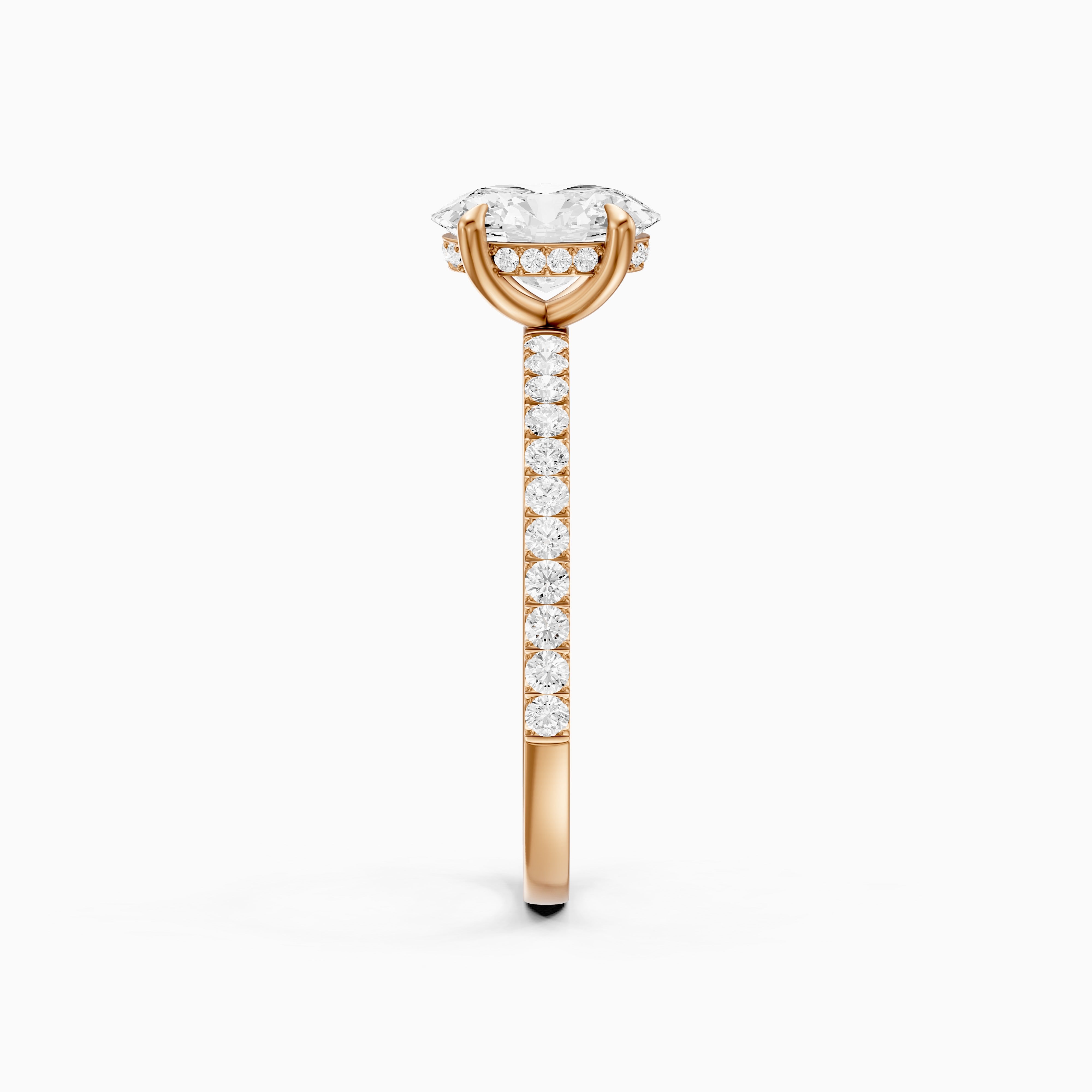 Karrisa Oval Cut Hidden Halo Pave Moissanite Diamond Ring