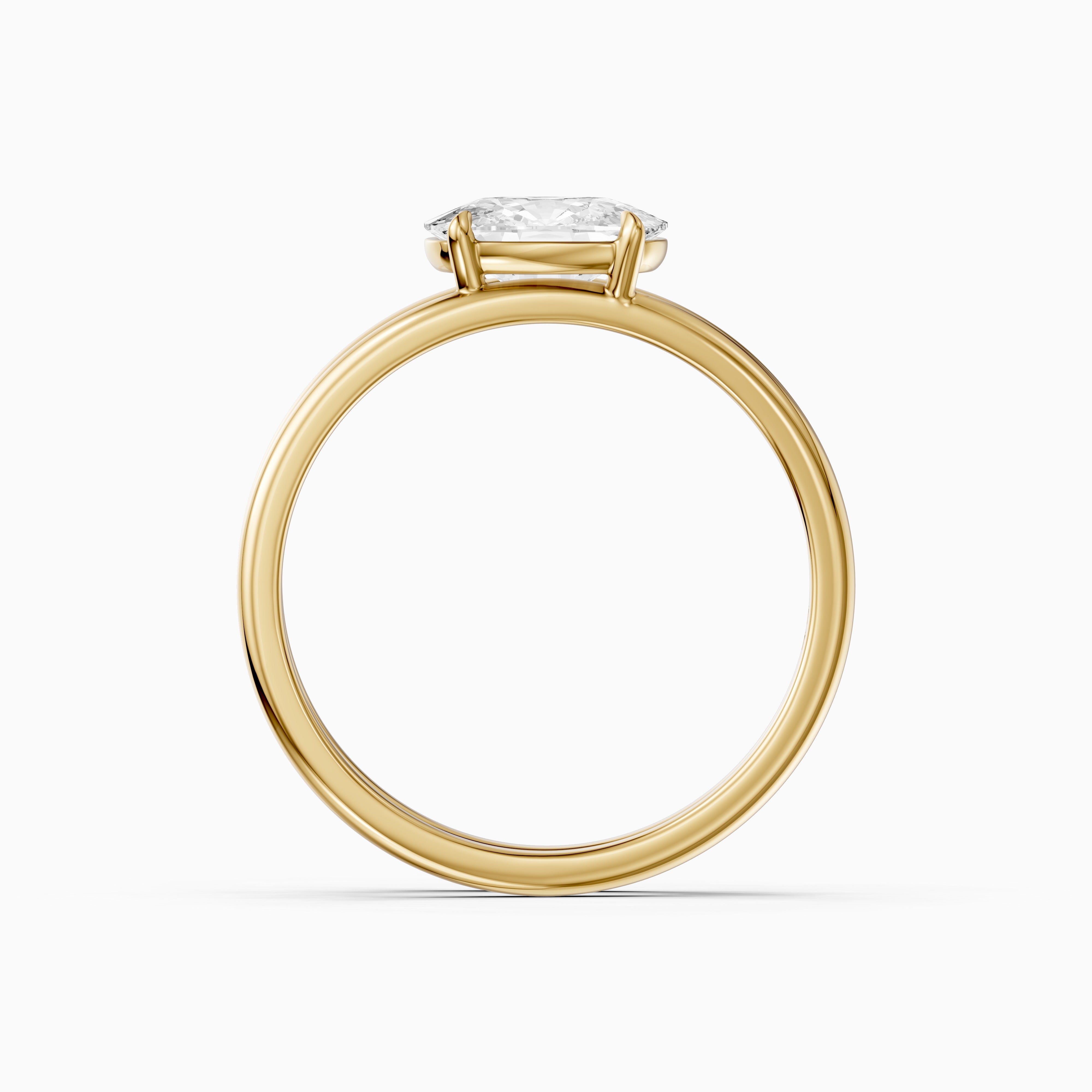 Zara Elongated Cushion Cut Moissanite Diamond Ring with Split Crossover Shank