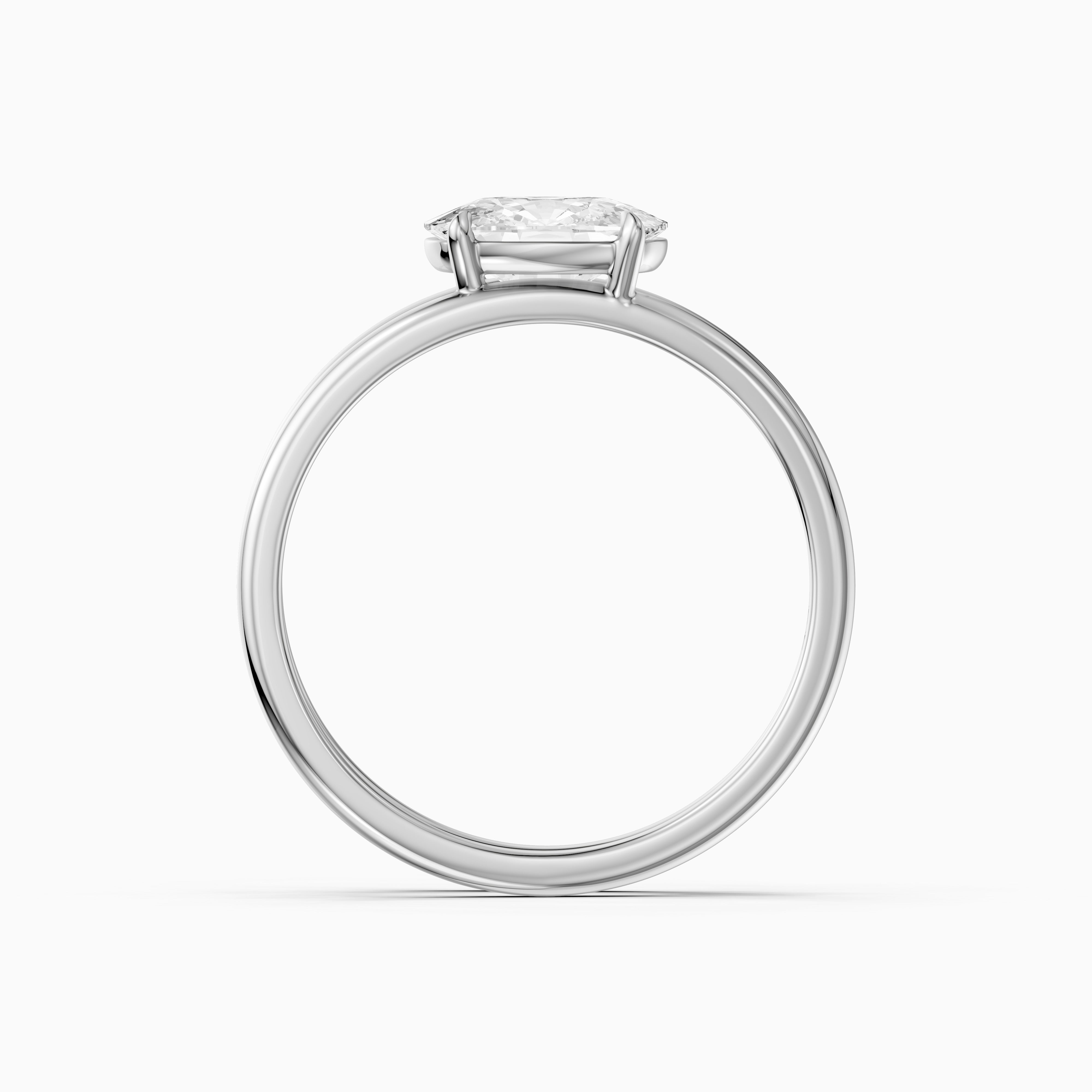 Zara Elongated Cushion Cut Moissanite Diamond Ring with Split Crossover Shank