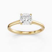 Cailyn Cushion Cut Solitaire Cathedral Style Lab Grown Diamond Ring