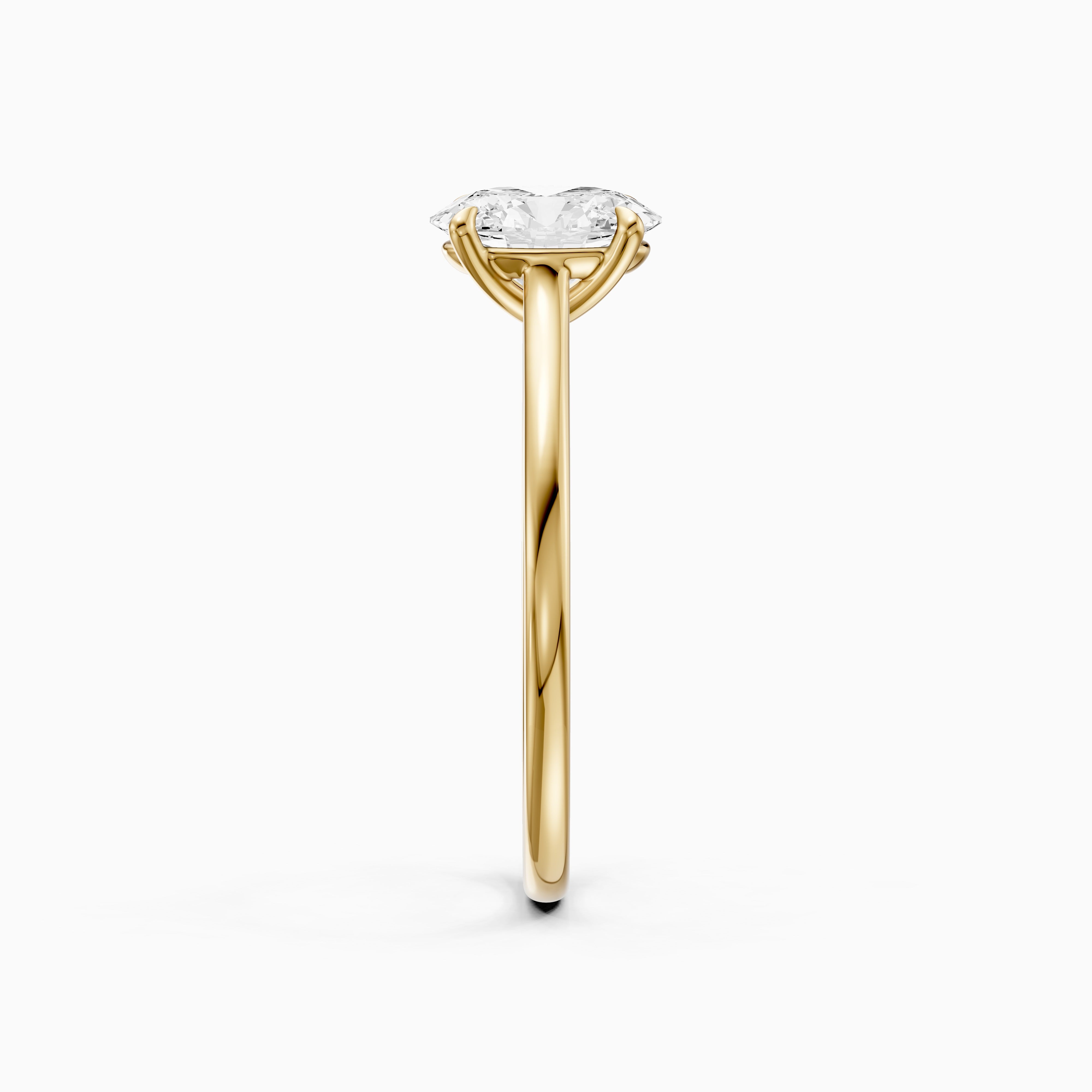 Raquel Oval Cut Solitaire Cathedral Style Moissanite Diamond Ring