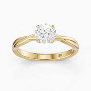 Selina Round Cut Solitaire Twisted Band Lab Grown Diamond Ring