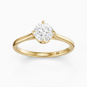 Brynna 4 Prong Round Cut Solitaire Moissanite Diamond Ring