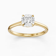 Corina 4 Prong Cushion Cut Solitaire Moissanite Diamond Ring