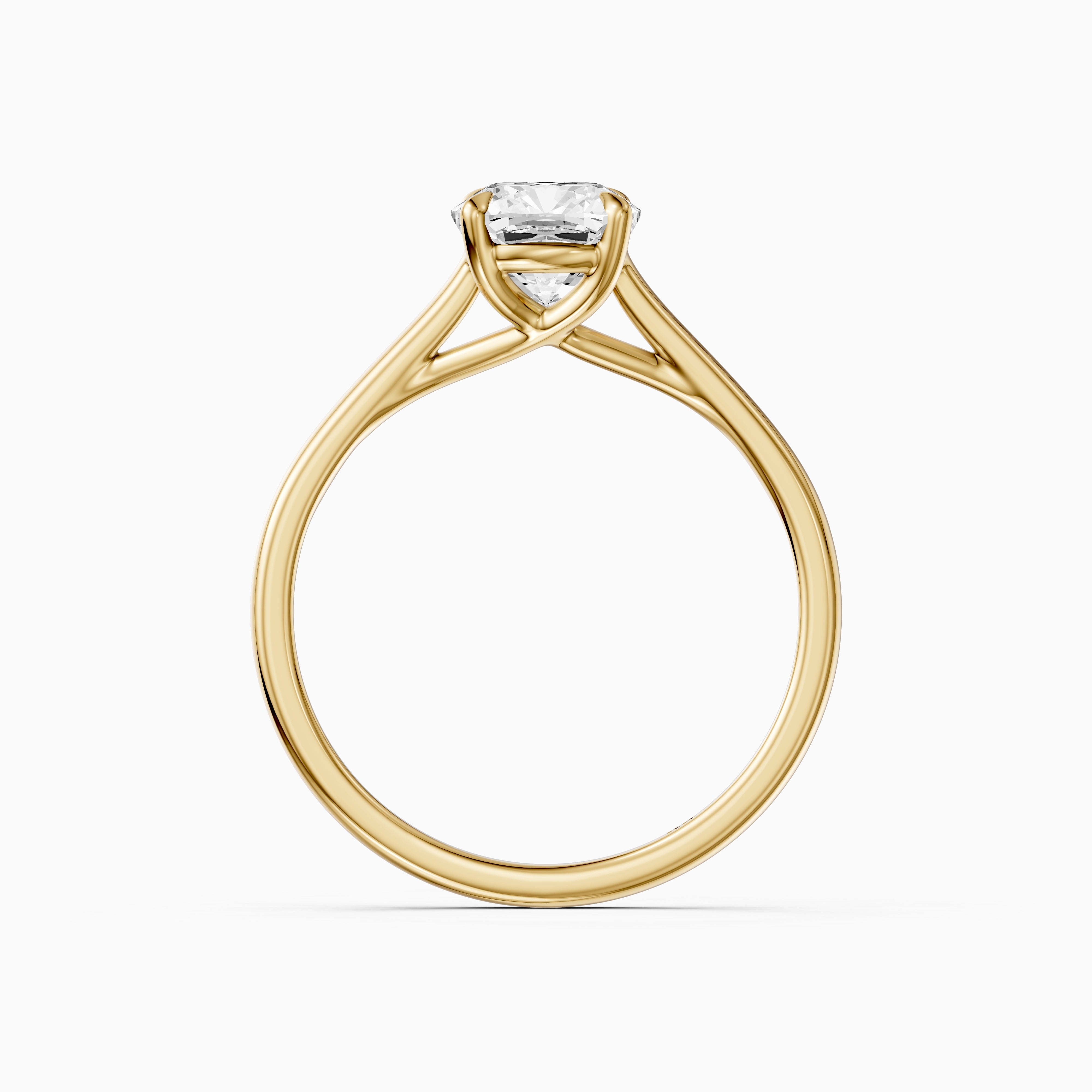 Corina 4 Prong Cushion Cut Solitaire Moissanite Diamond Ring
