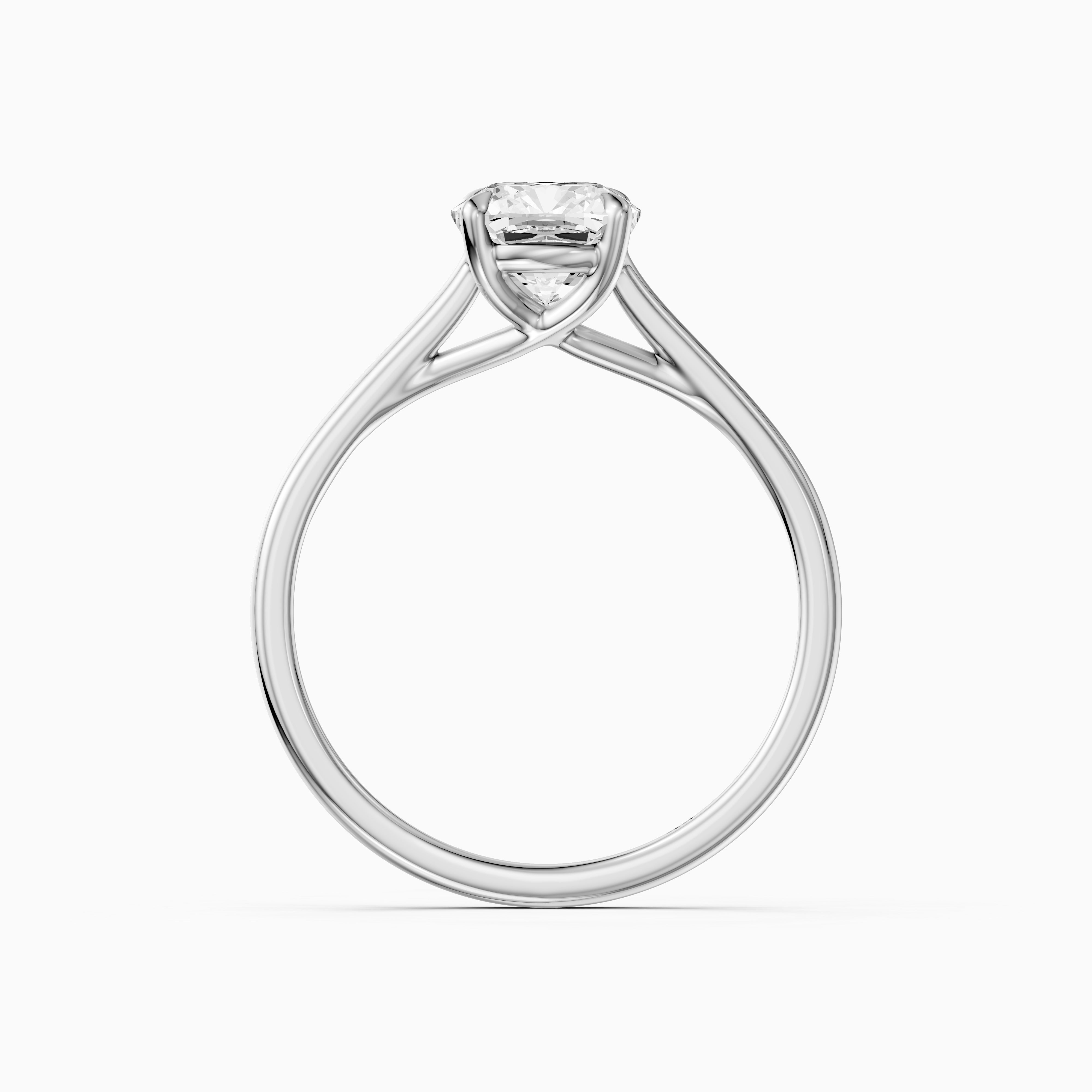Corina 4 Prong Cushion Cut Solitaire Moissanite Diamond Ring