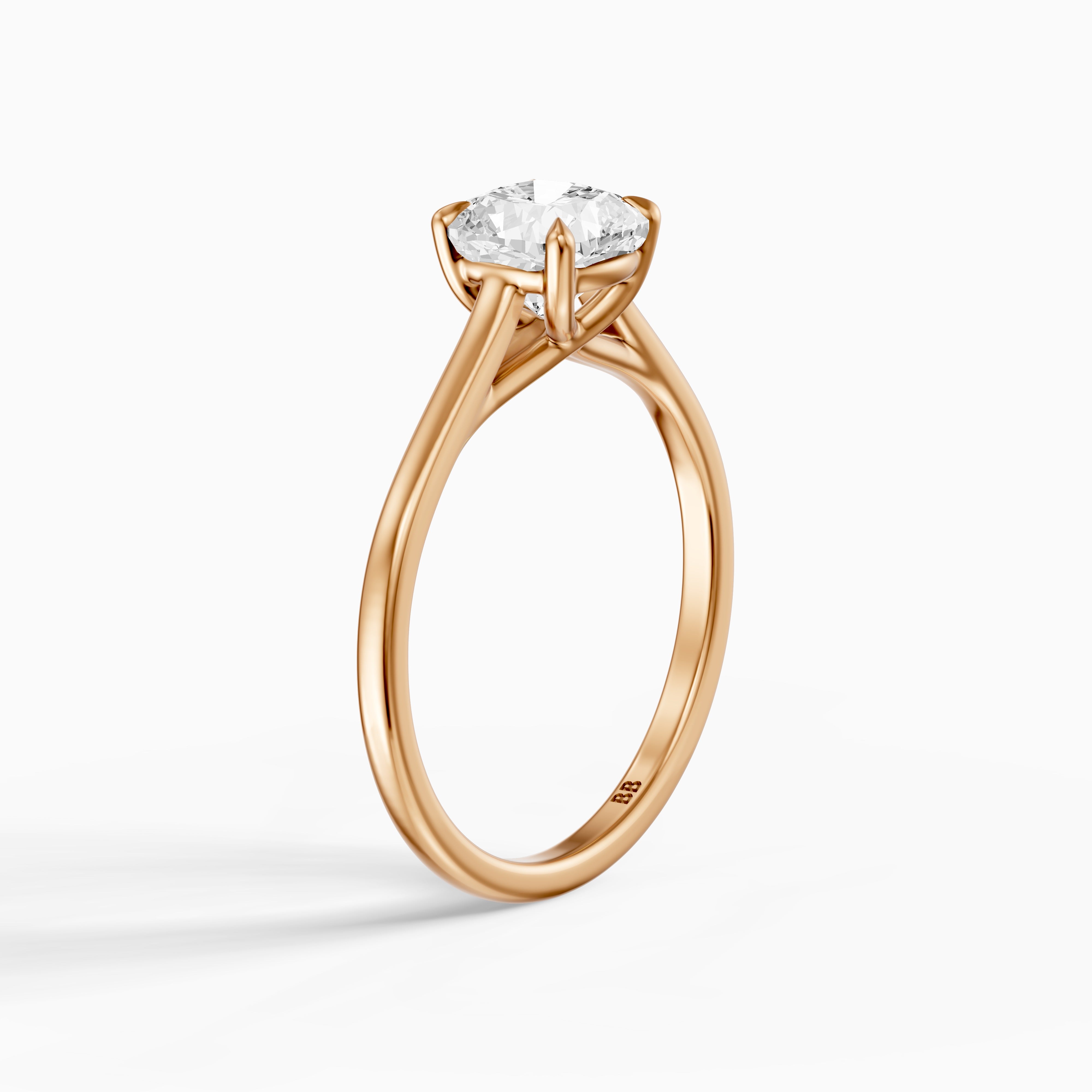 Corina 4 Prong Cushion Cut Solitaire Moissanite Diamond Ring