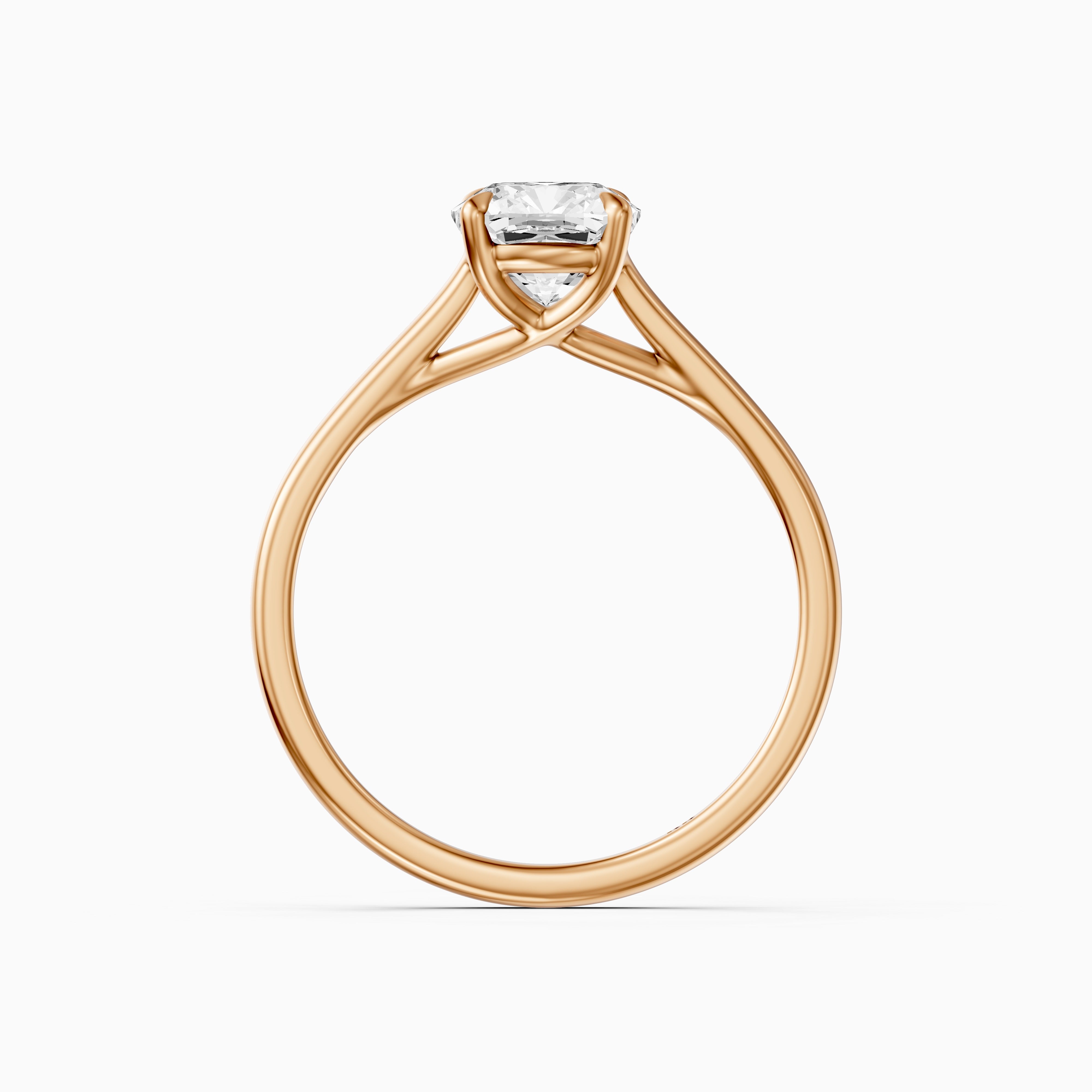 Corina 4 Prong Cushion Cut Solitaire Moissanite Diamond Ring