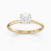 Carmen 4 Prong Round Cut Solitaire Moissanite Diamond Ring