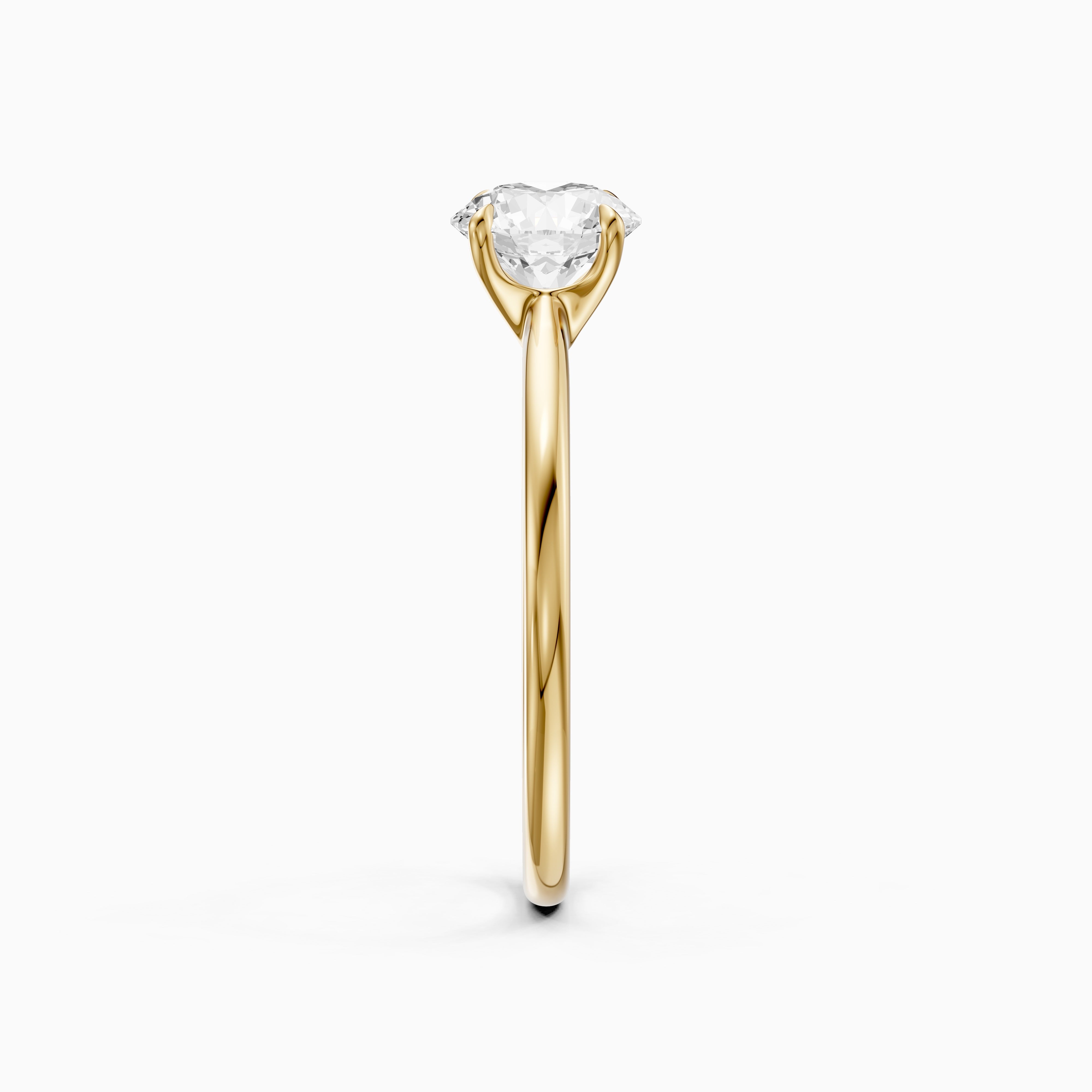 Carmen 4 Prong Round Cut Solitaire Moissanite Diamond Ring