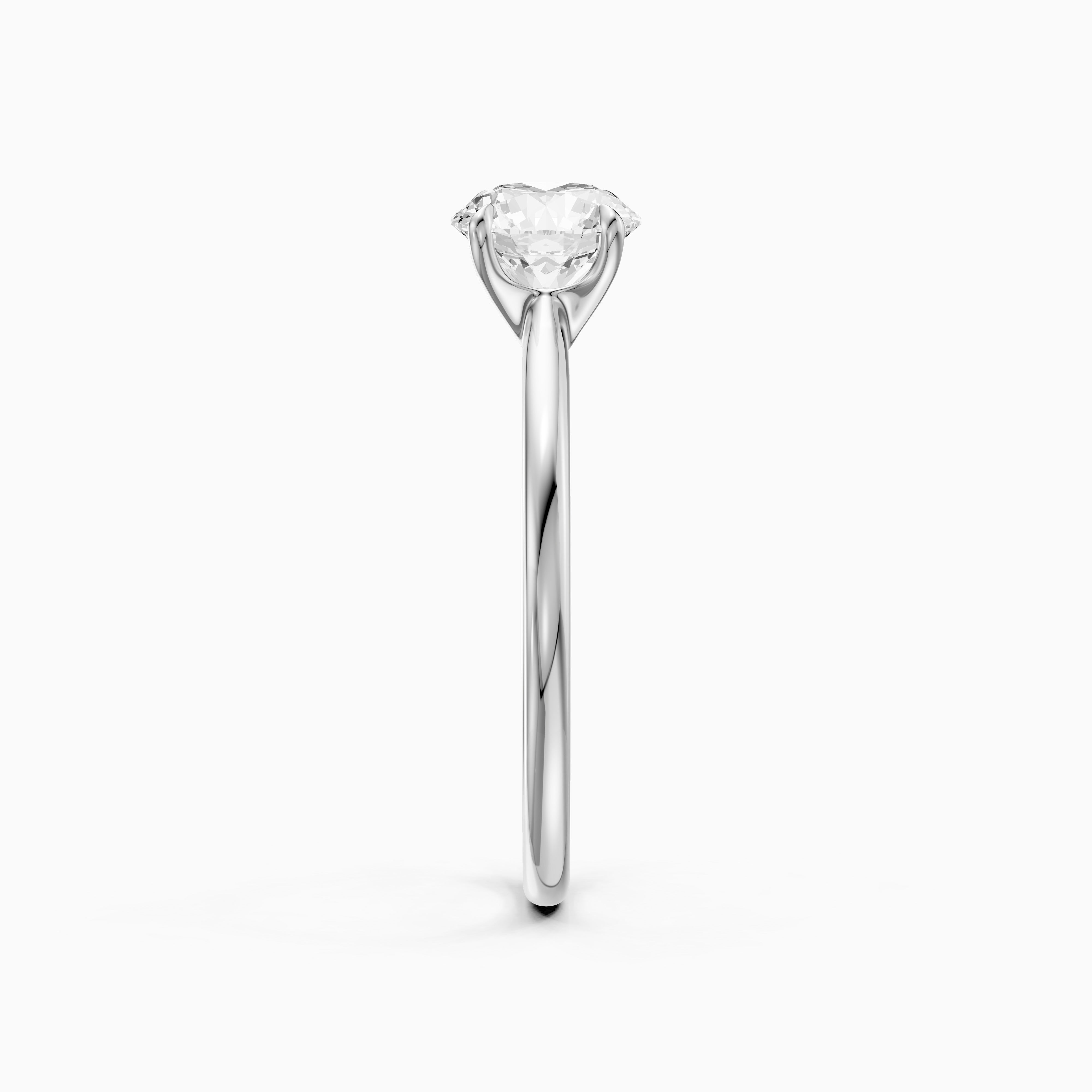 Carmen 4 Prong Round Cut Solitaire Moissanite Diamond Ring