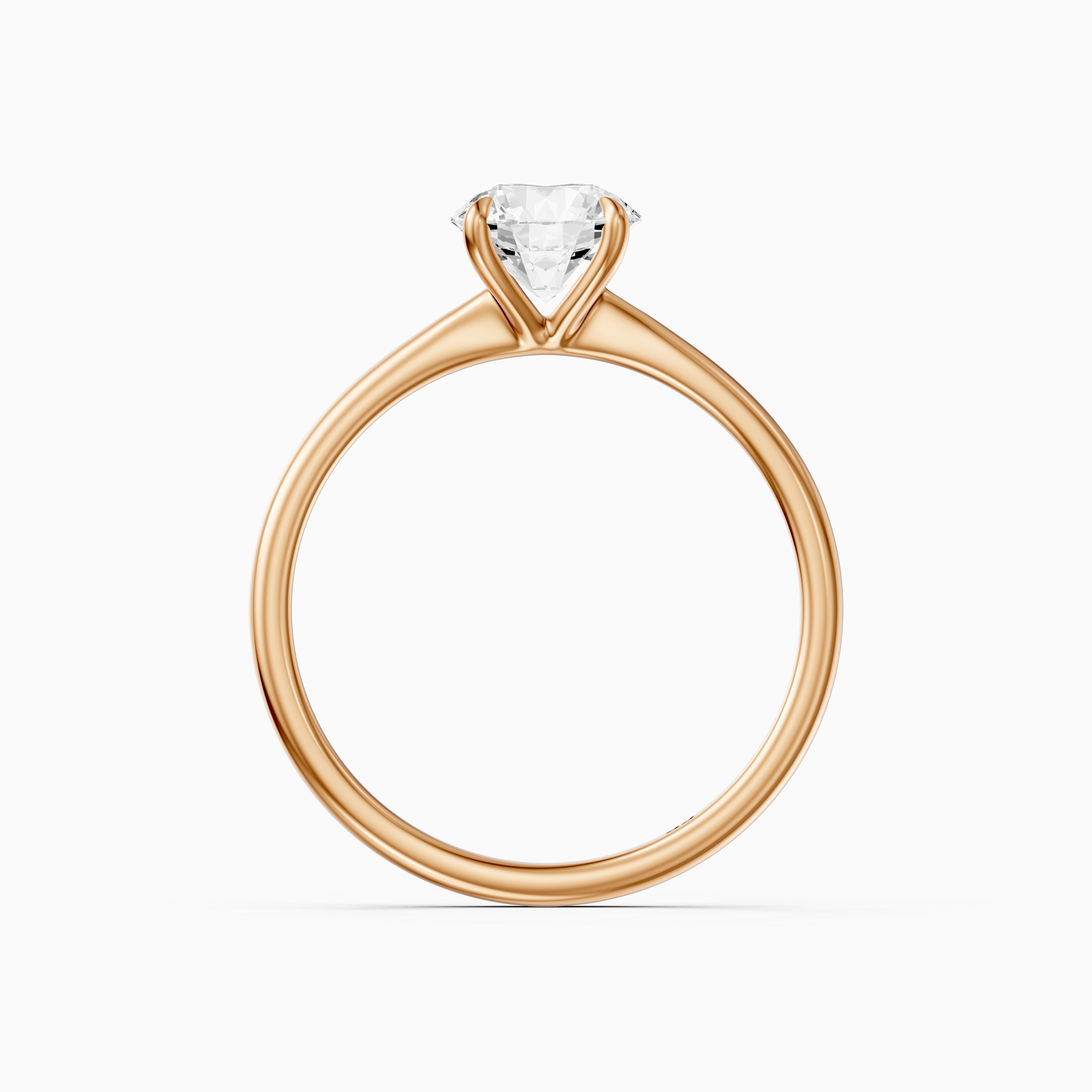 Carmen 4 Prong Round Cut Solitaire Moissanite Diamond Ring