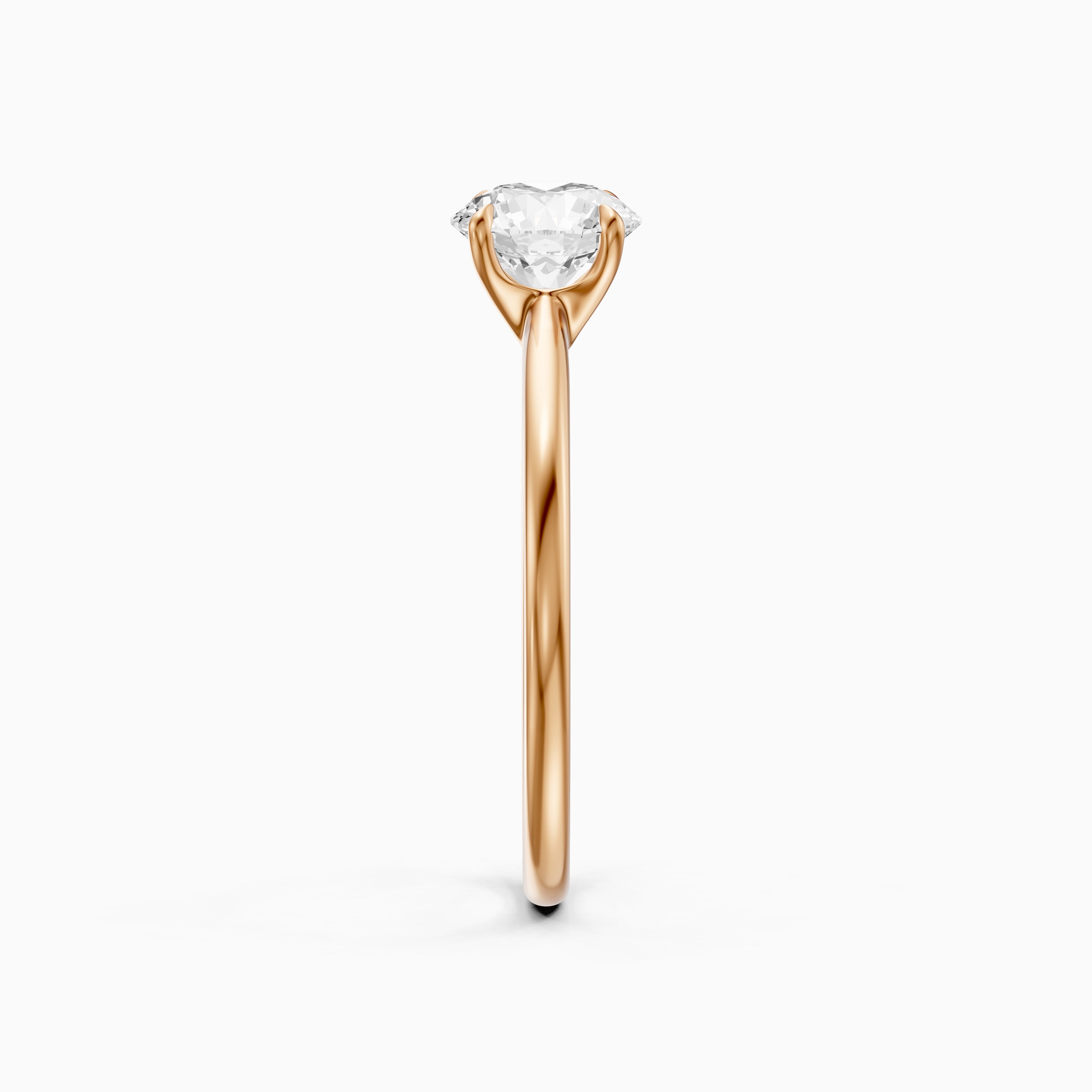 Carmen 4 Prong Round Cut Solitaire Moissanite Diamond Ring