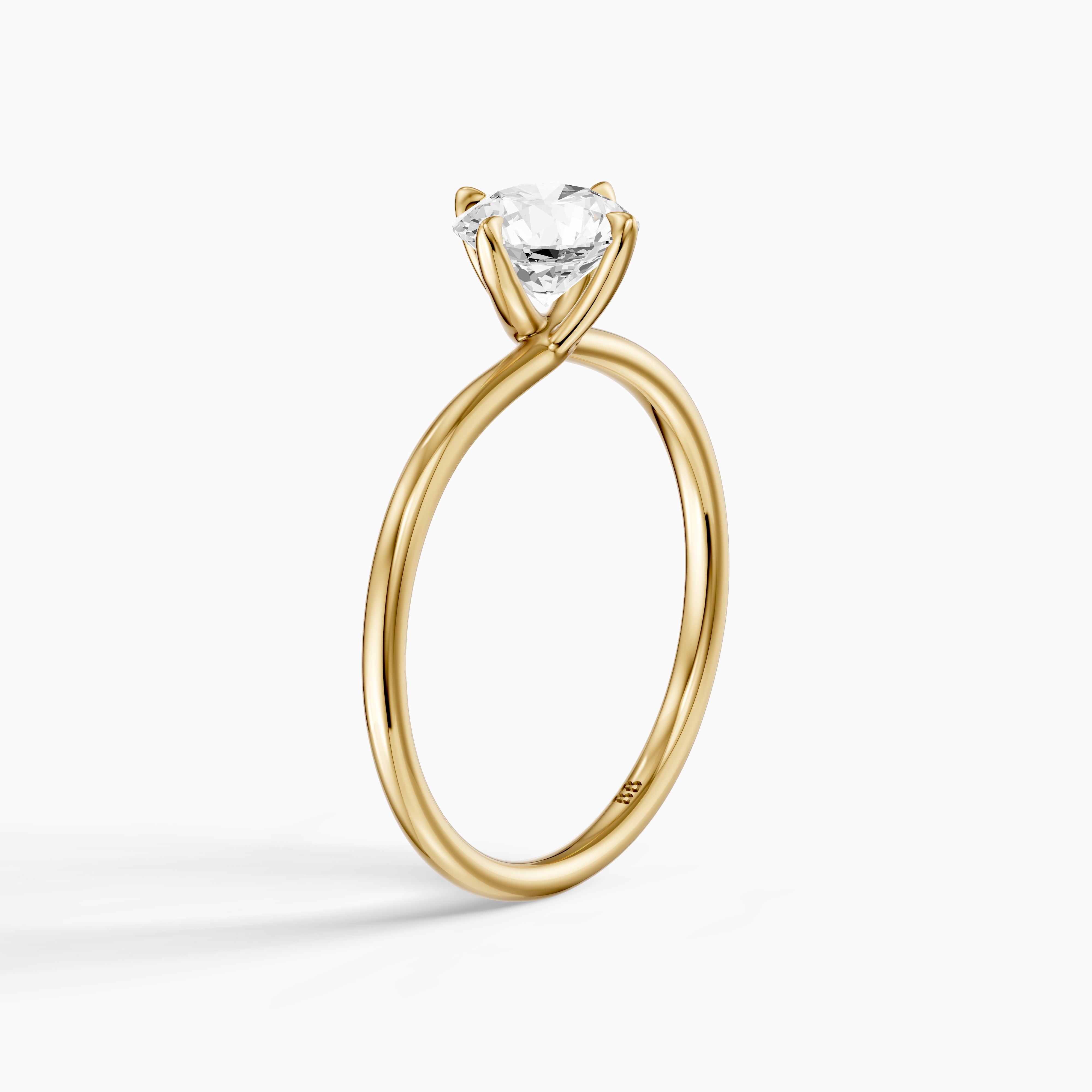 Nellie Round Cut Solitaire Moissanite Diamond Engagement Ring