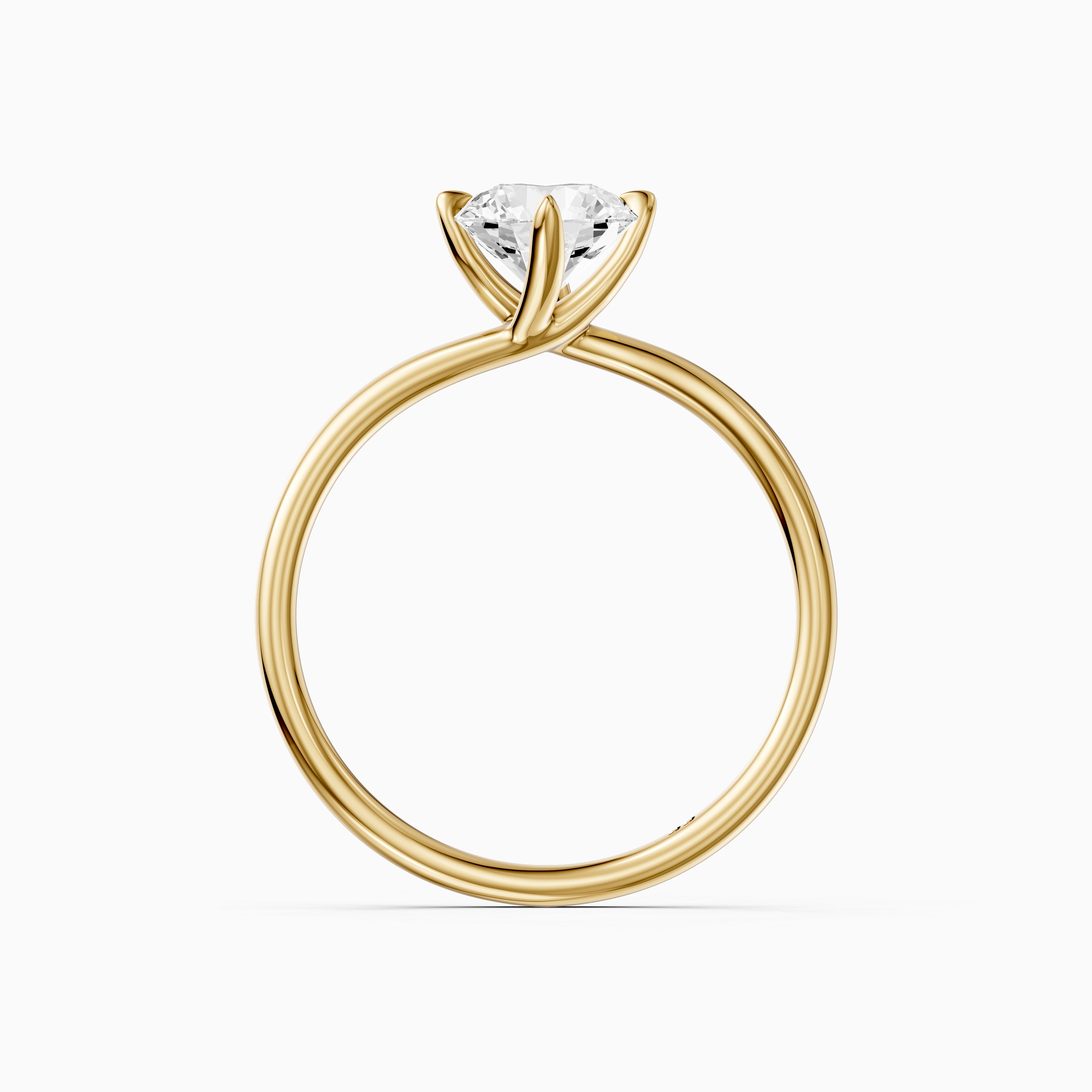 Nellie Round Cut Solitaire Moissanite Diamond Engagement Ring