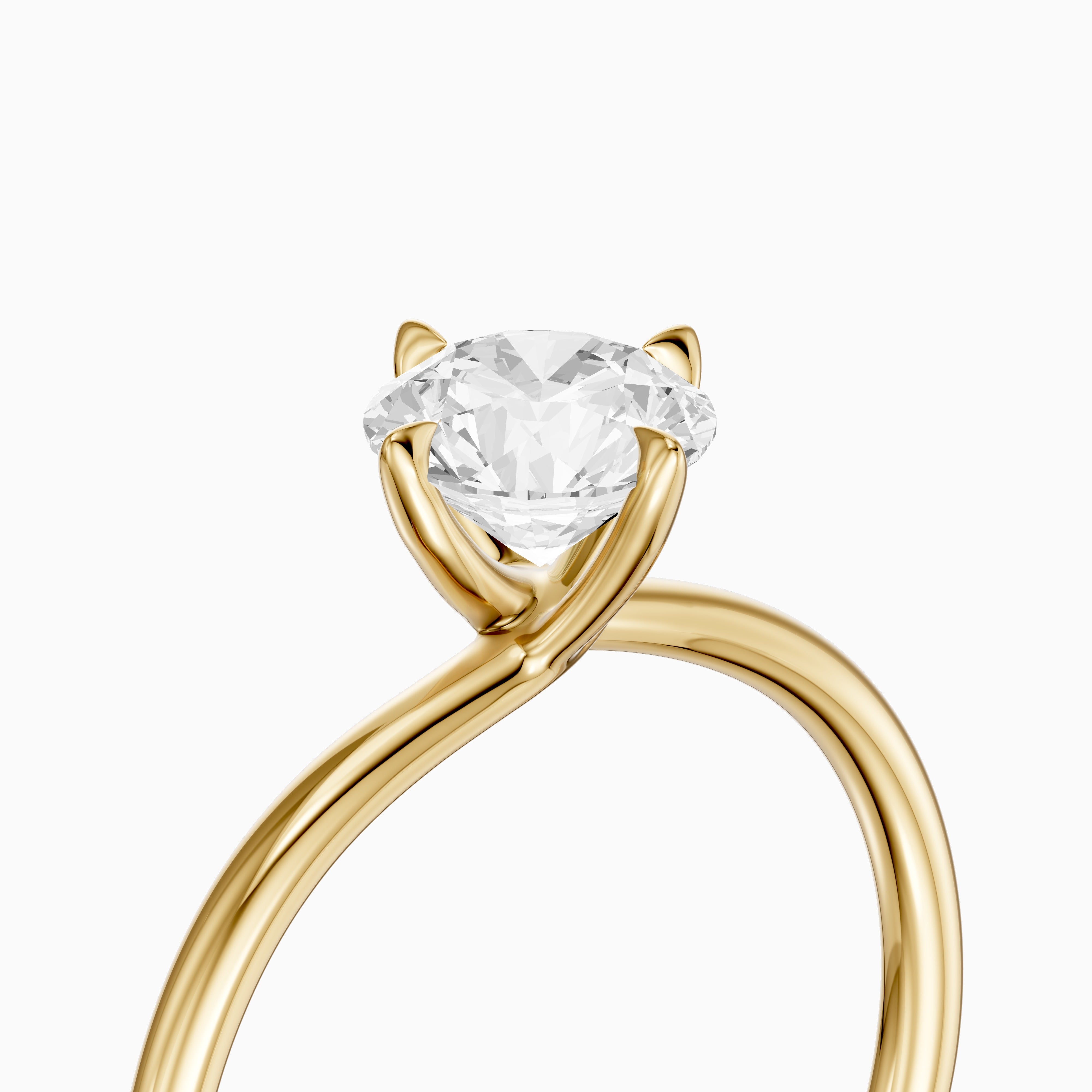 Nellie Round Cut Solitaire Moissanite Diamond Engagement Ring