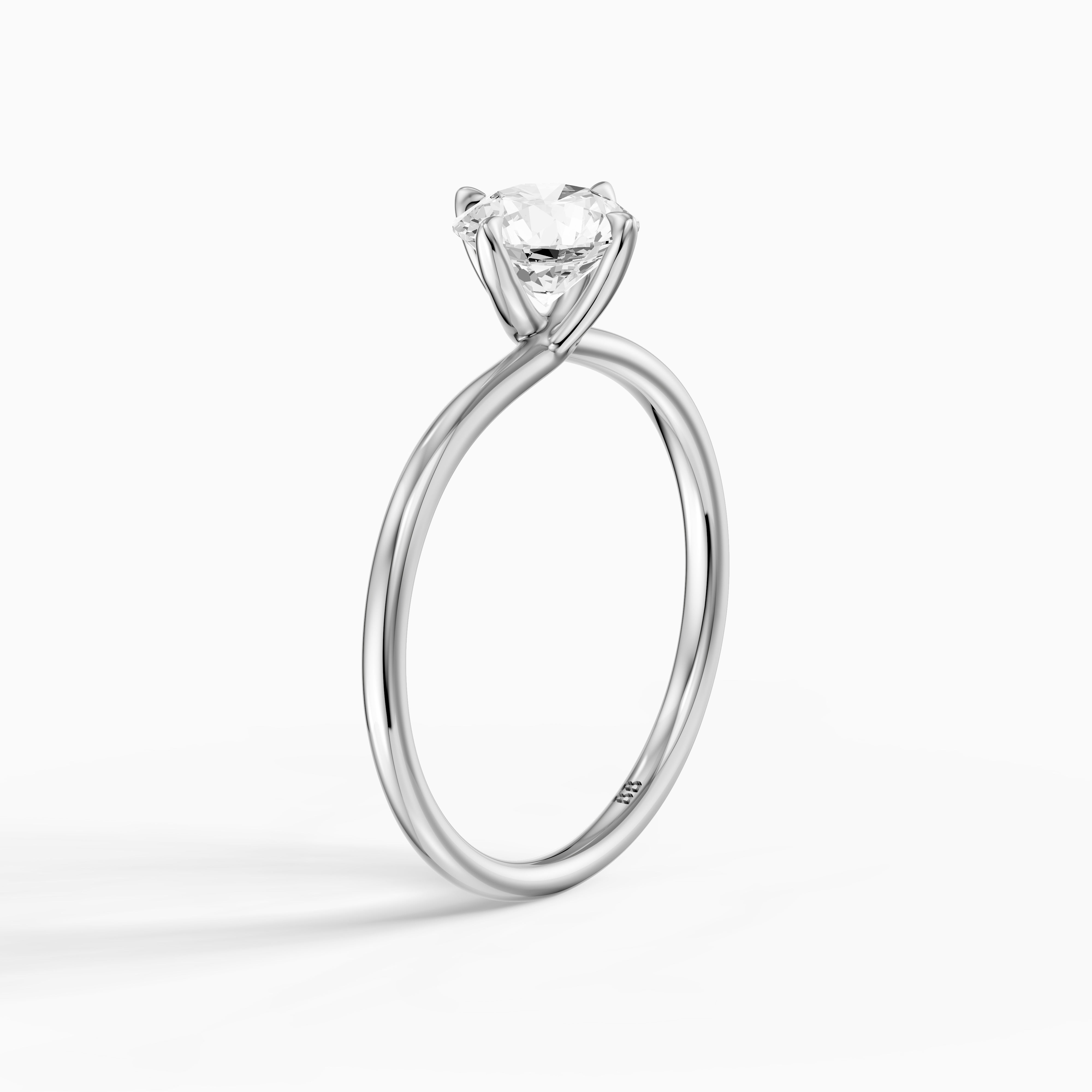 Nellie Round Cut Solitaire Moissanite Diamond Engagement Ring