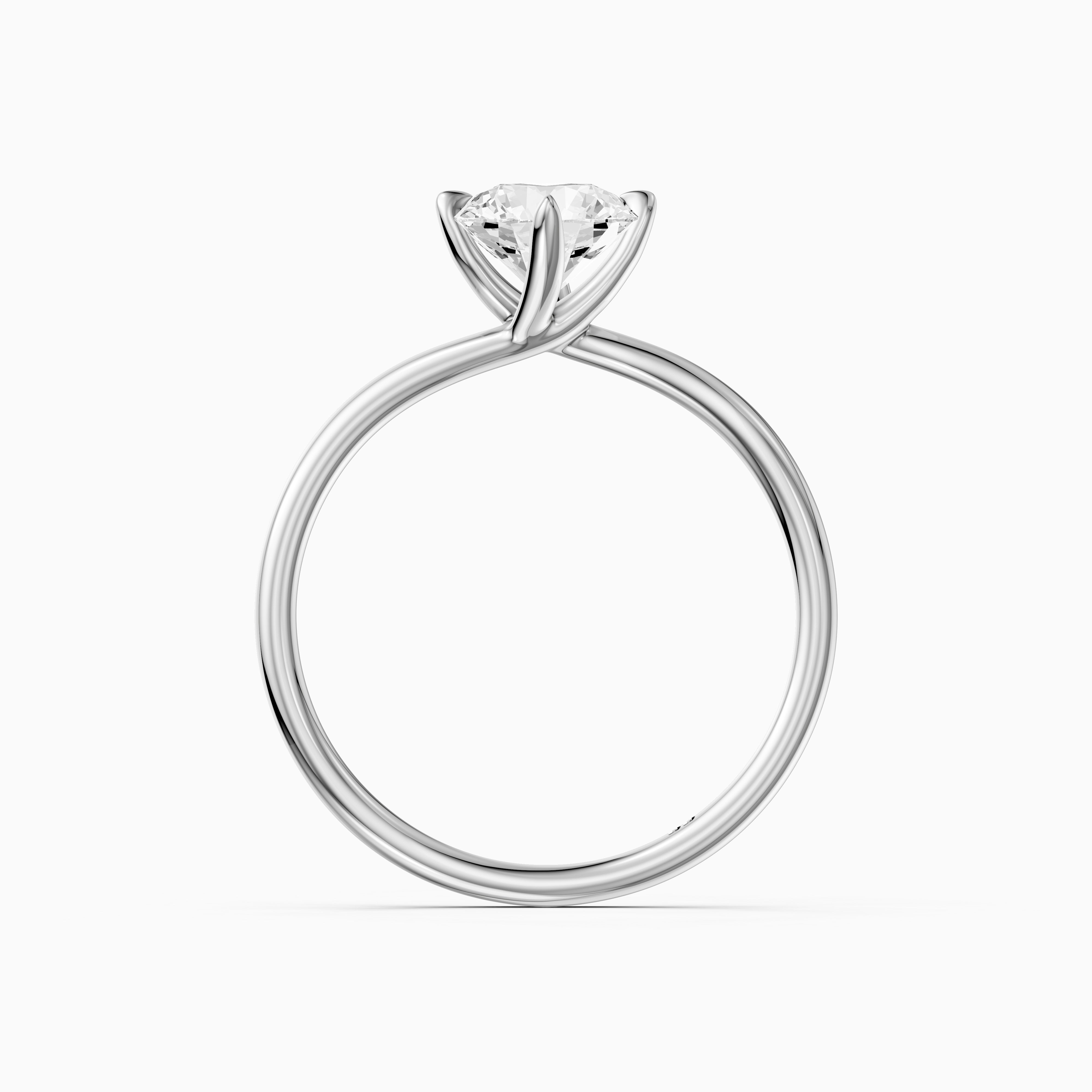 Nellie Round Cut Solitaire Moissanite Diamond Engagement Ring