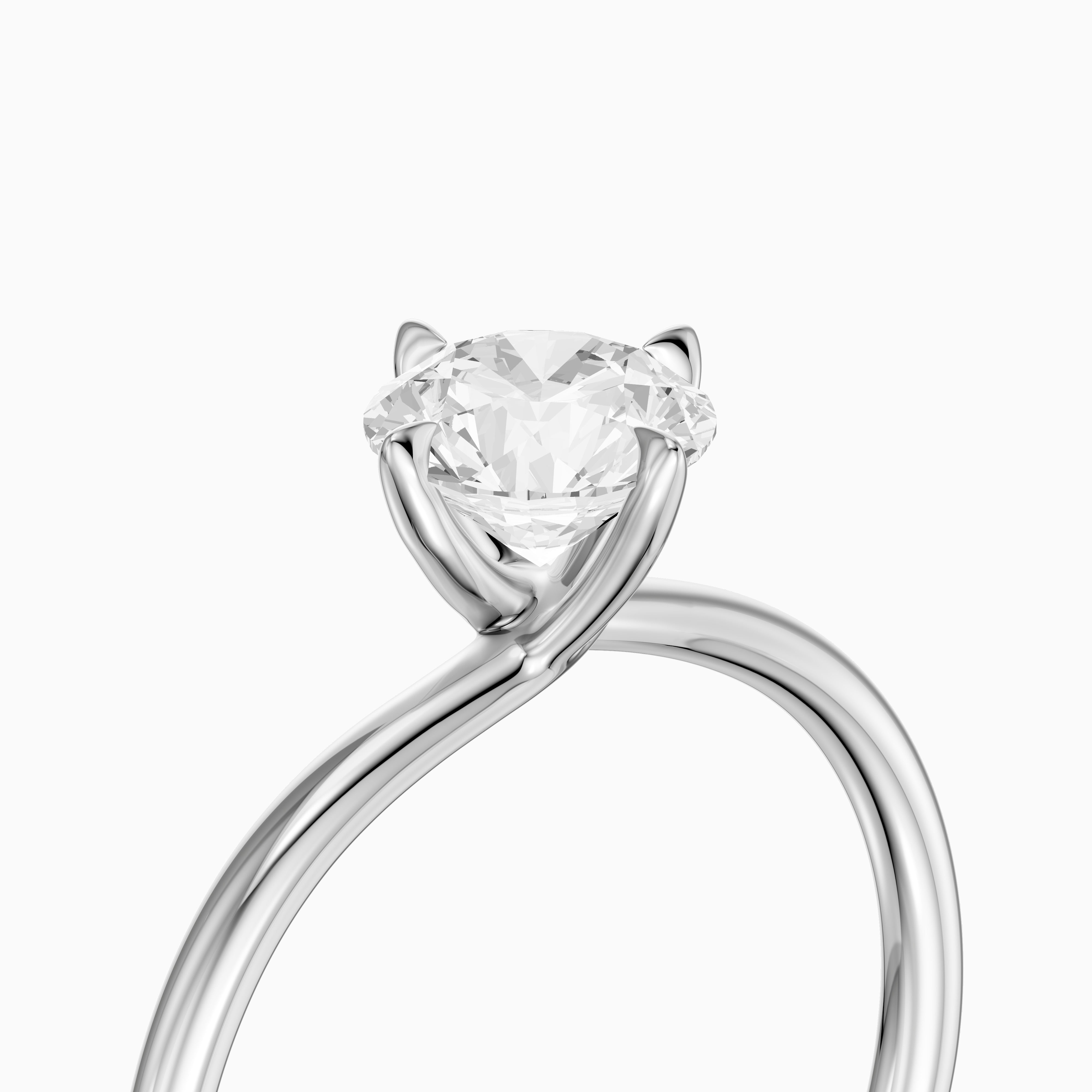 Nellie Round Cut Solitaire Moissanite Diamond Engagement Ring