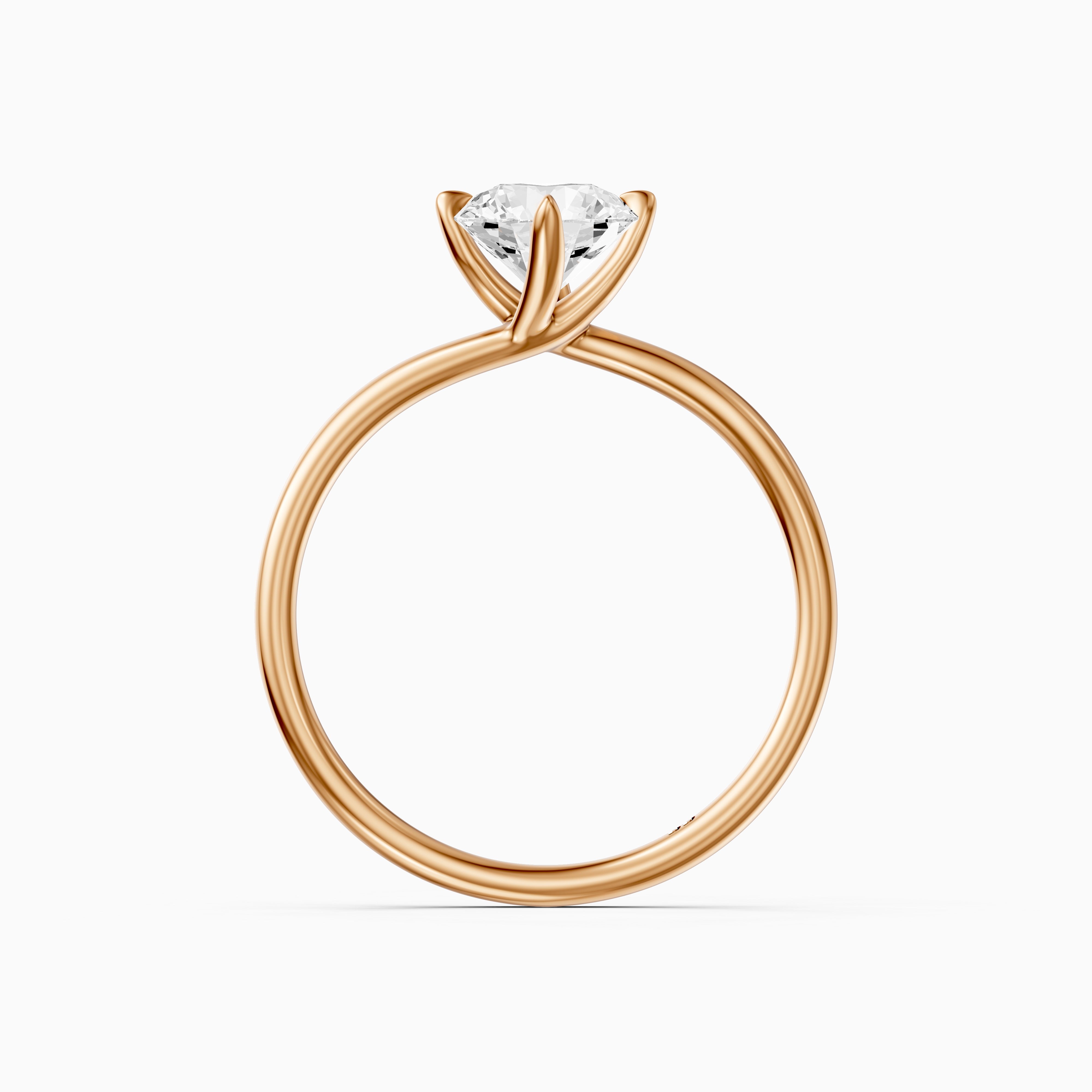 Nellie Round Cut Solitaire Moissanite Diamond Engagement Ring