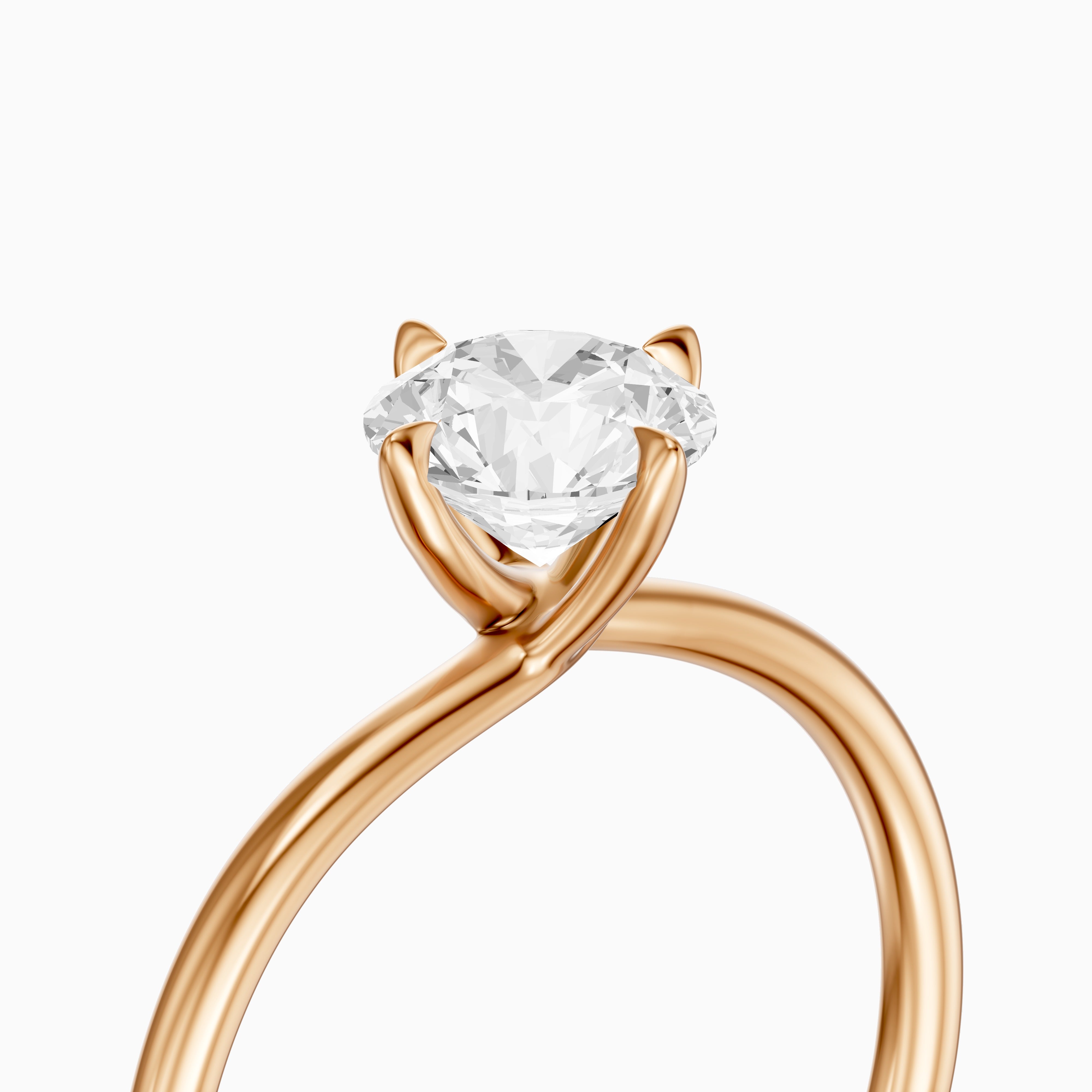 Nellie Round Cut Solitaire Moissanite Diamond Engagement Ring