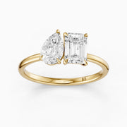 Payton Toi Et Moi Engagement Ring With Pear and Emerald Lab Grown Diamonds
