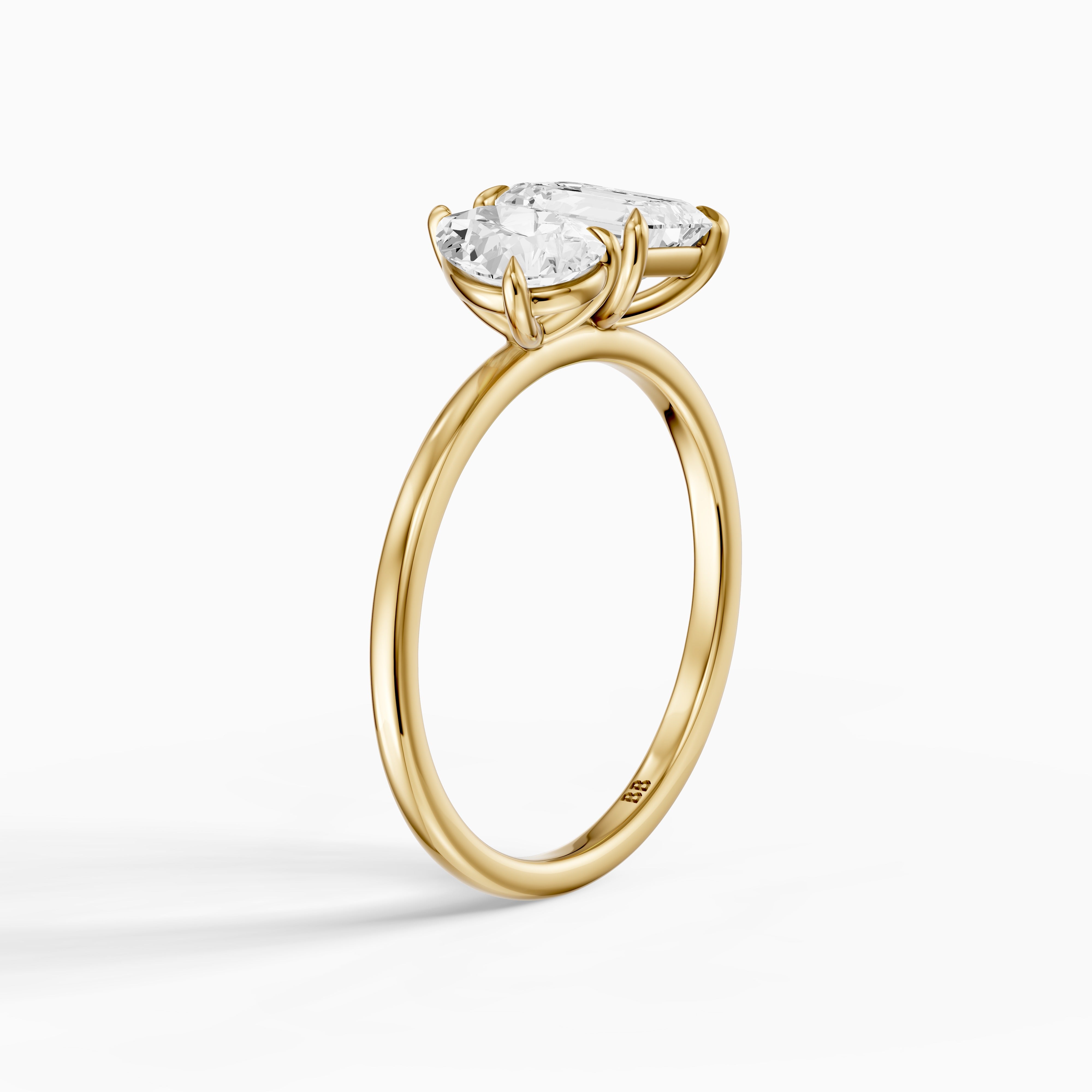 Payton Toi Et Moi Engagement Ring With Pear and Emerald Lab Grown Diamonds