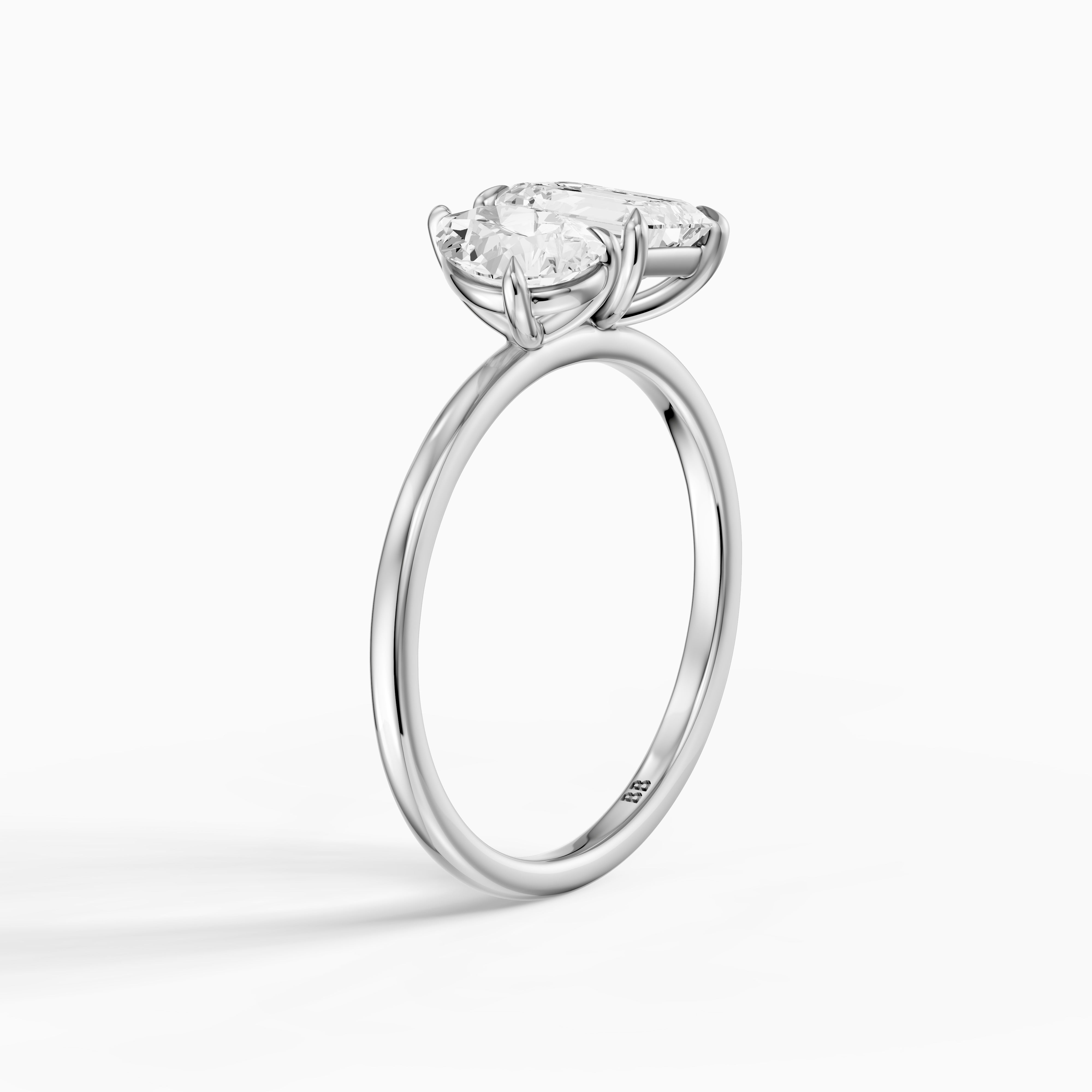 Payton Toi Et Moi Engagement Ring With Pear and Emerald Lab Grown Diamonds