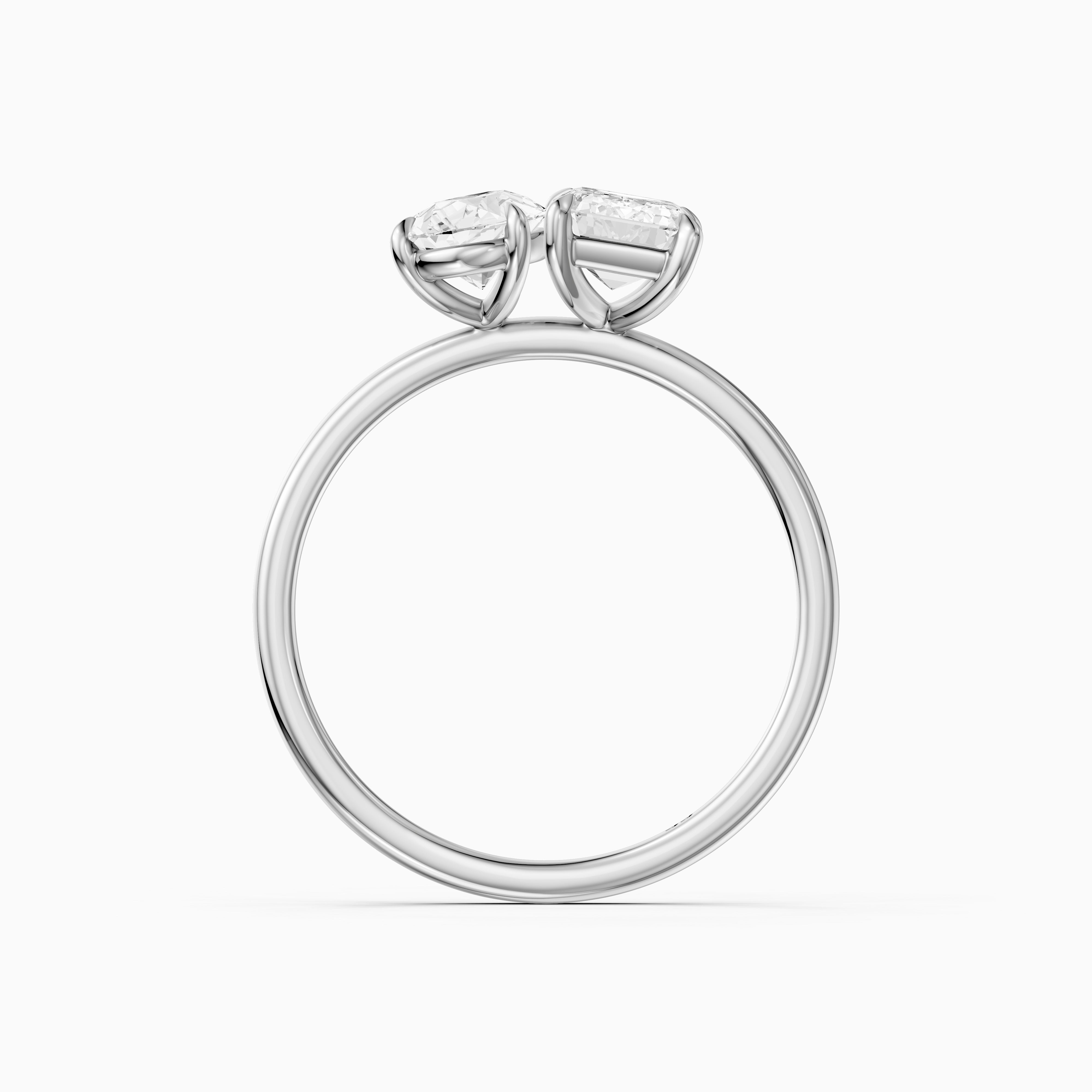 Payton Toi Et Moi Engagement Ring With Pear and Emerald Lab Grown Diamonds