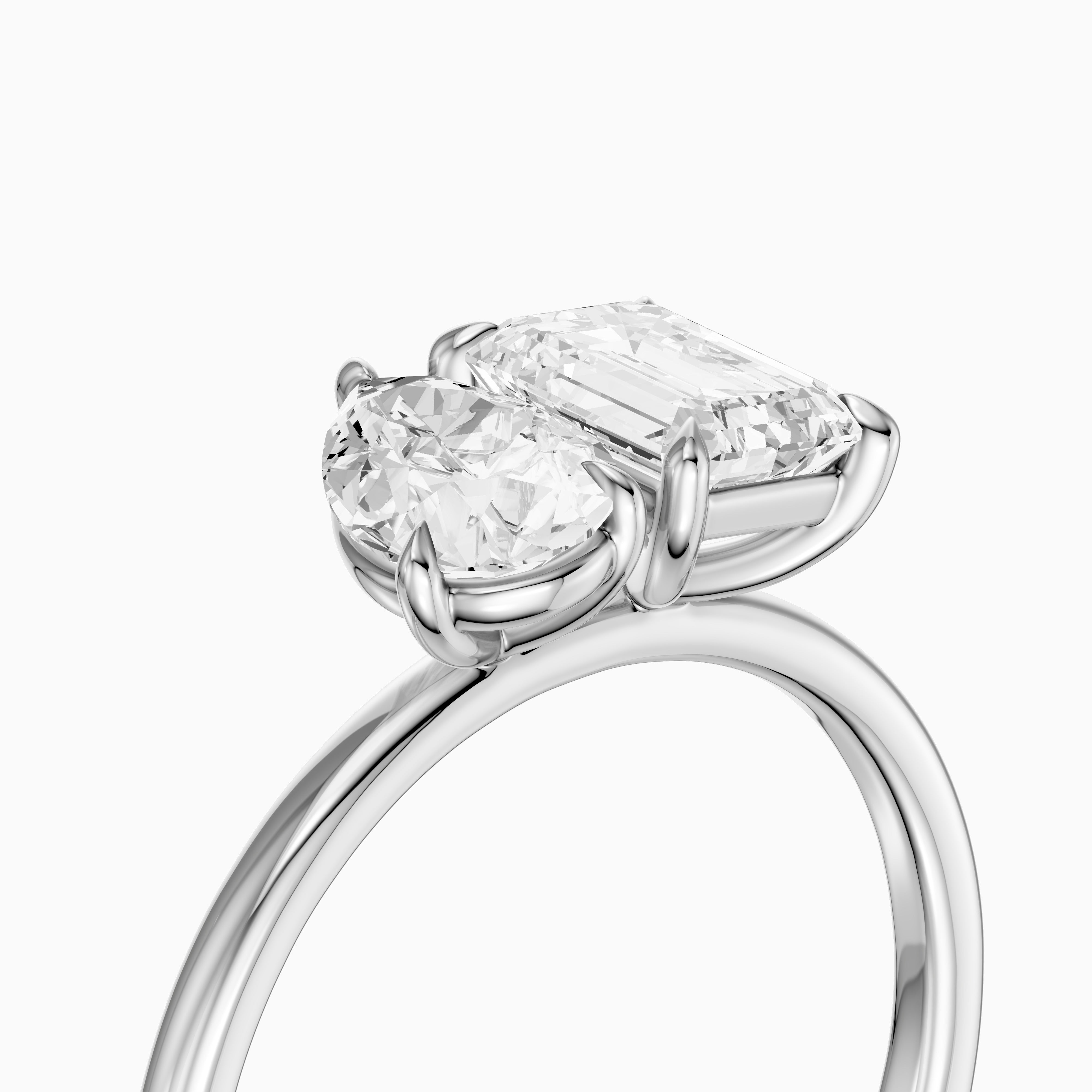 Payton Toi Et Moi Engagement Ring With Pear and Emerald Lab Grown Diamonds